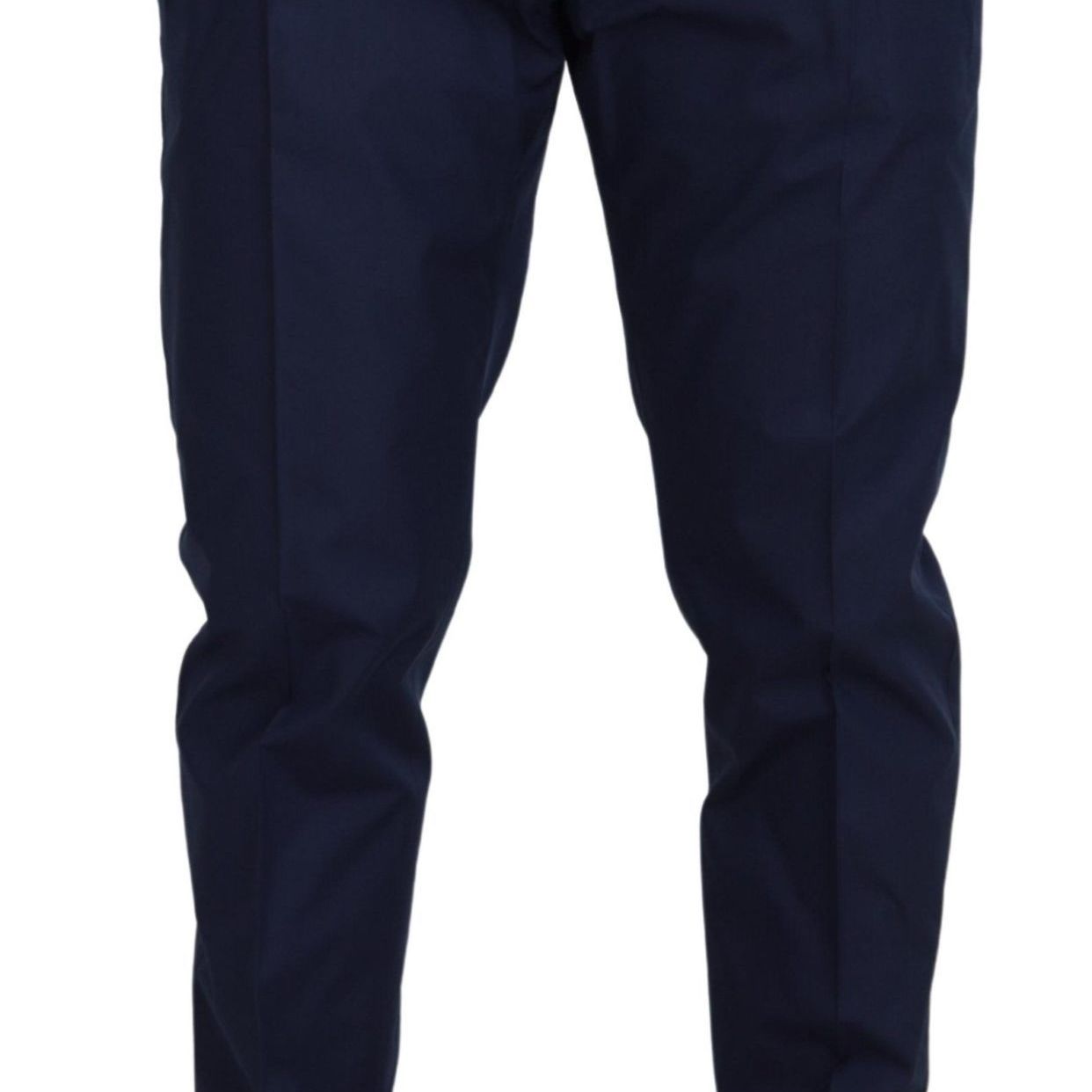 Dolce & Gabbana Blue Cotton Dress Pants