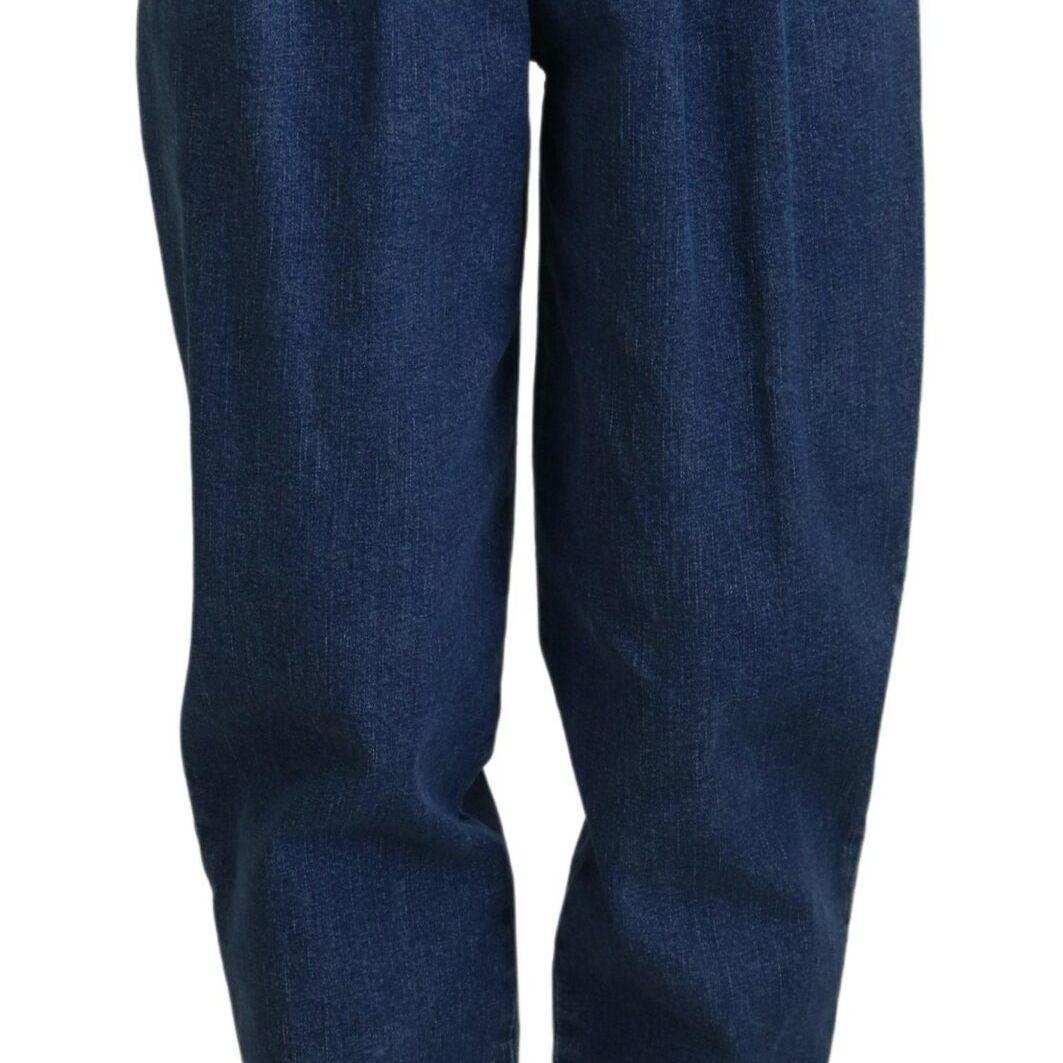 Dolce & Gabbana Blue Cotton High-Waisted Jean