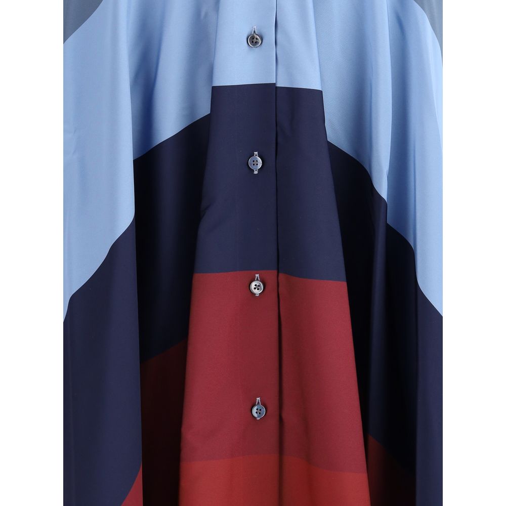 Sara Roka Multicolor Polyester Casual Dress