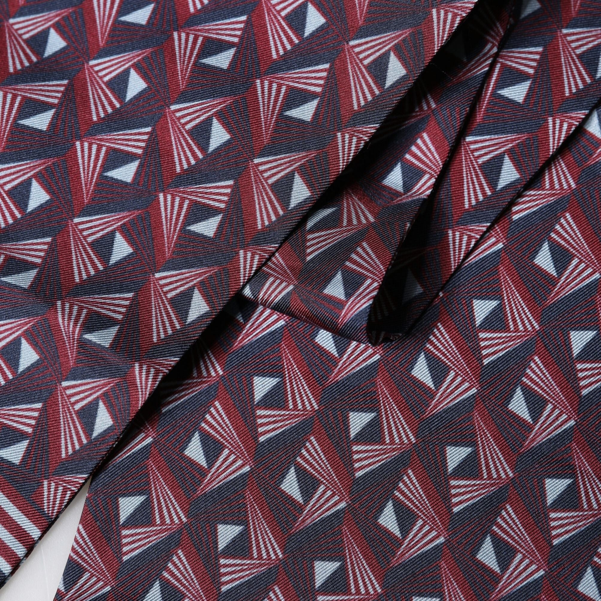 Dolce & Gabbana Multicolor Geometric Pattern Silk Fringe 142cm X 15cm Scarf