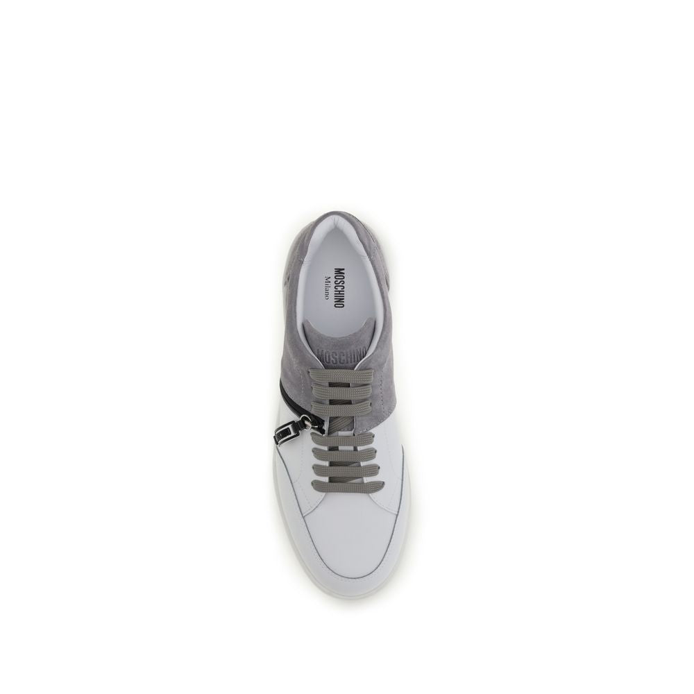 Moschino Multicolor Calf Leather Bos Taurus Low Top Sneakers