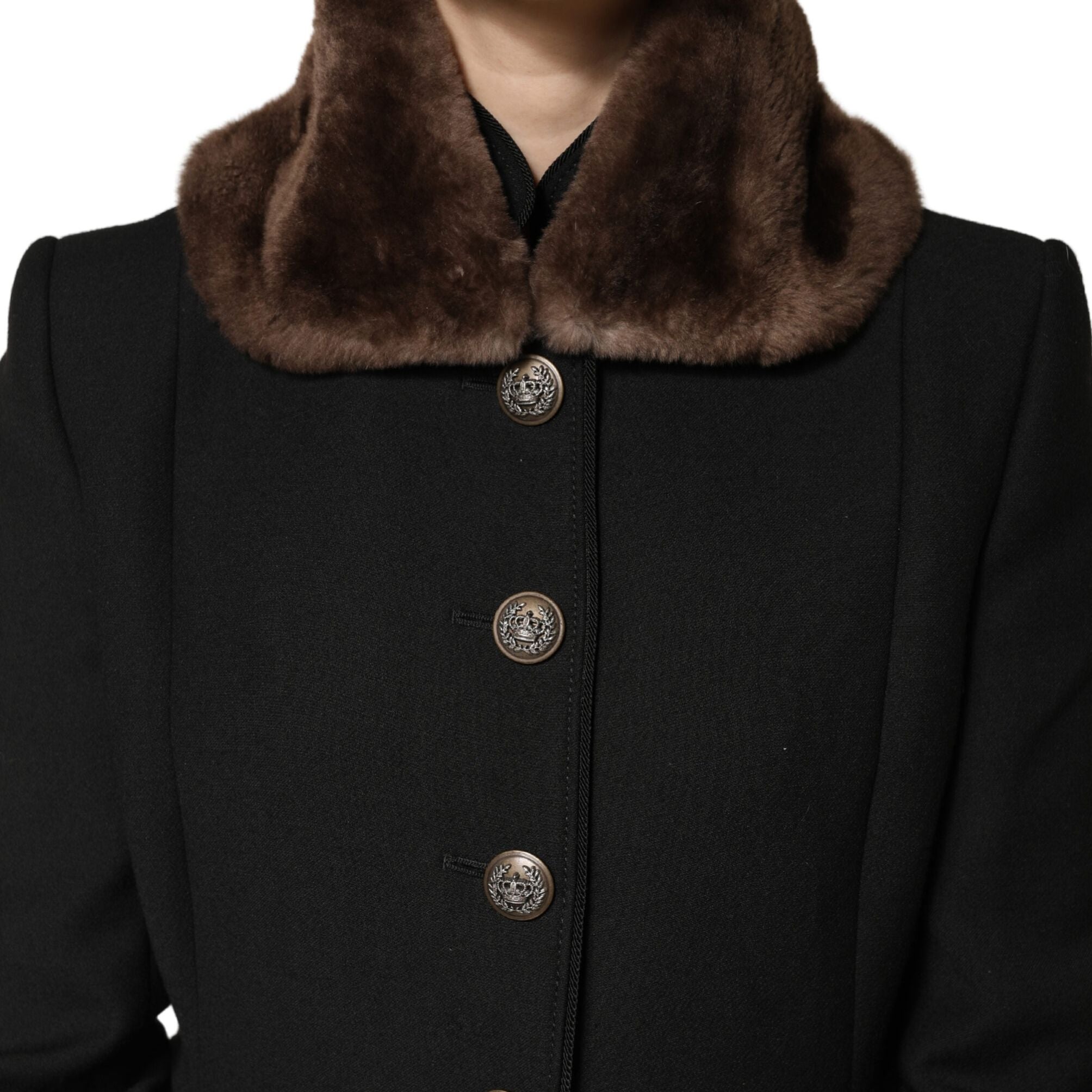 Dolce & Gabbana Brown Fur Shoulder Collar Neck Wrap 60cm x 14cm Scarf