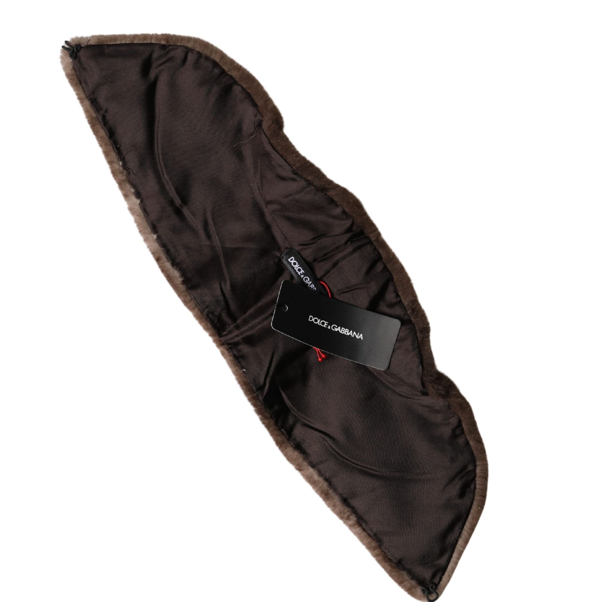 Dolce & Gabbana Brown Fur Shoulder Collar Neck Wrap 60cm x 14cm Scarf