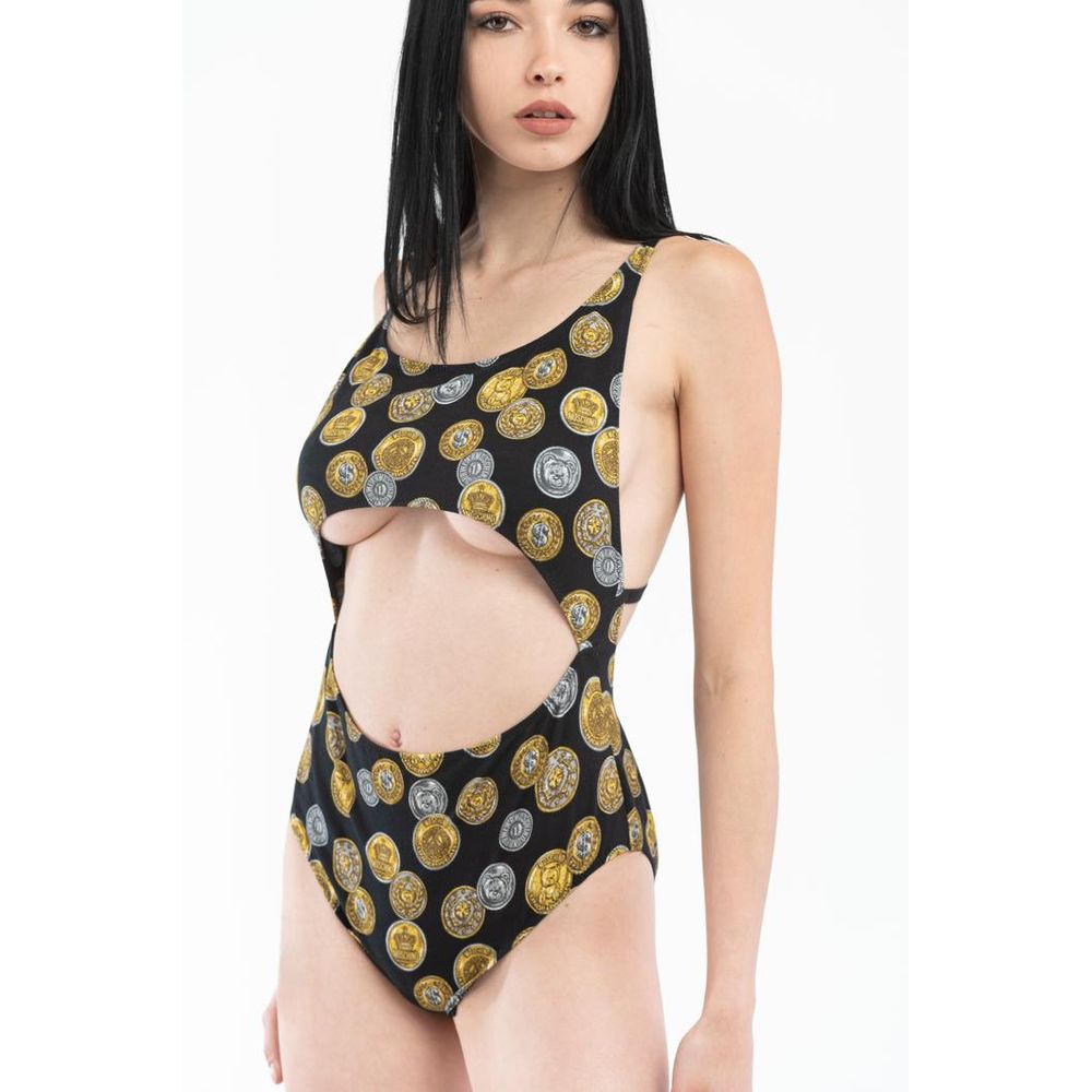 Moschino Black Cotton Bodysuit