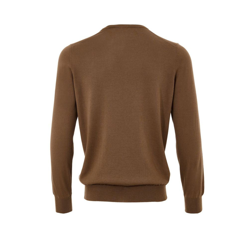 Gran Sasso Brown Silk Sweatshirt