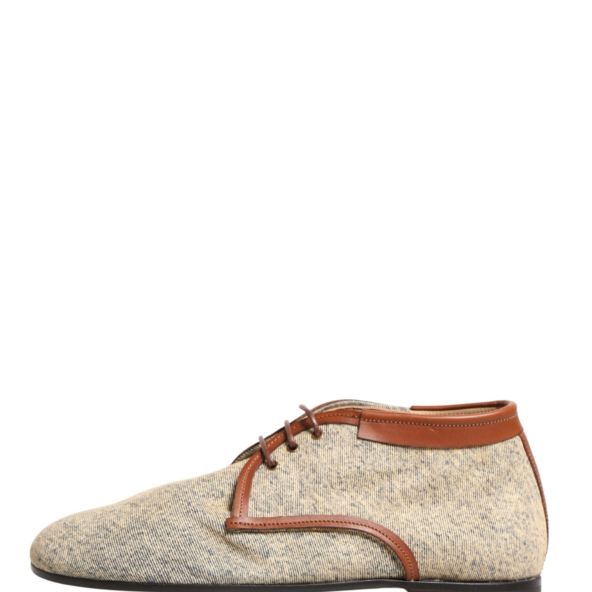 Dolce & Gabbana Denim Navajo Lace-Up Leather Dress Derby Shoes