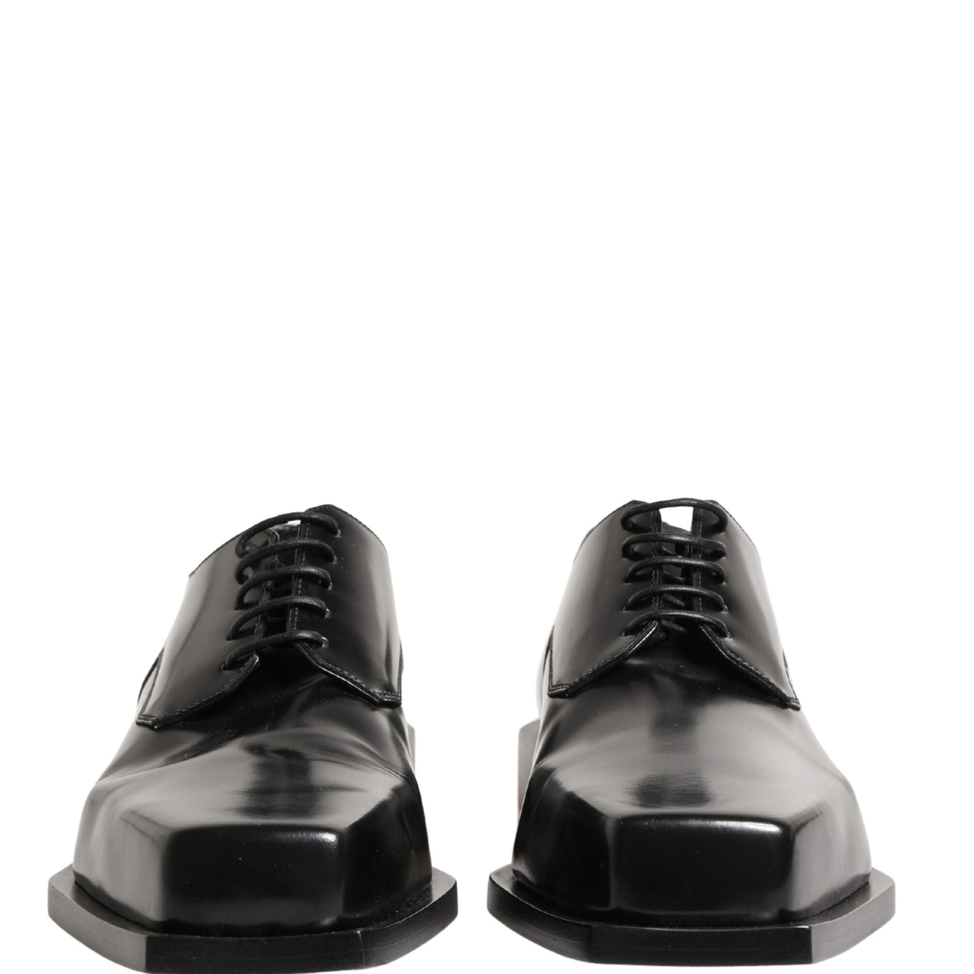 Dolce & Gabbana Black Matte Lace-Up Leather Dress Derby Shoes