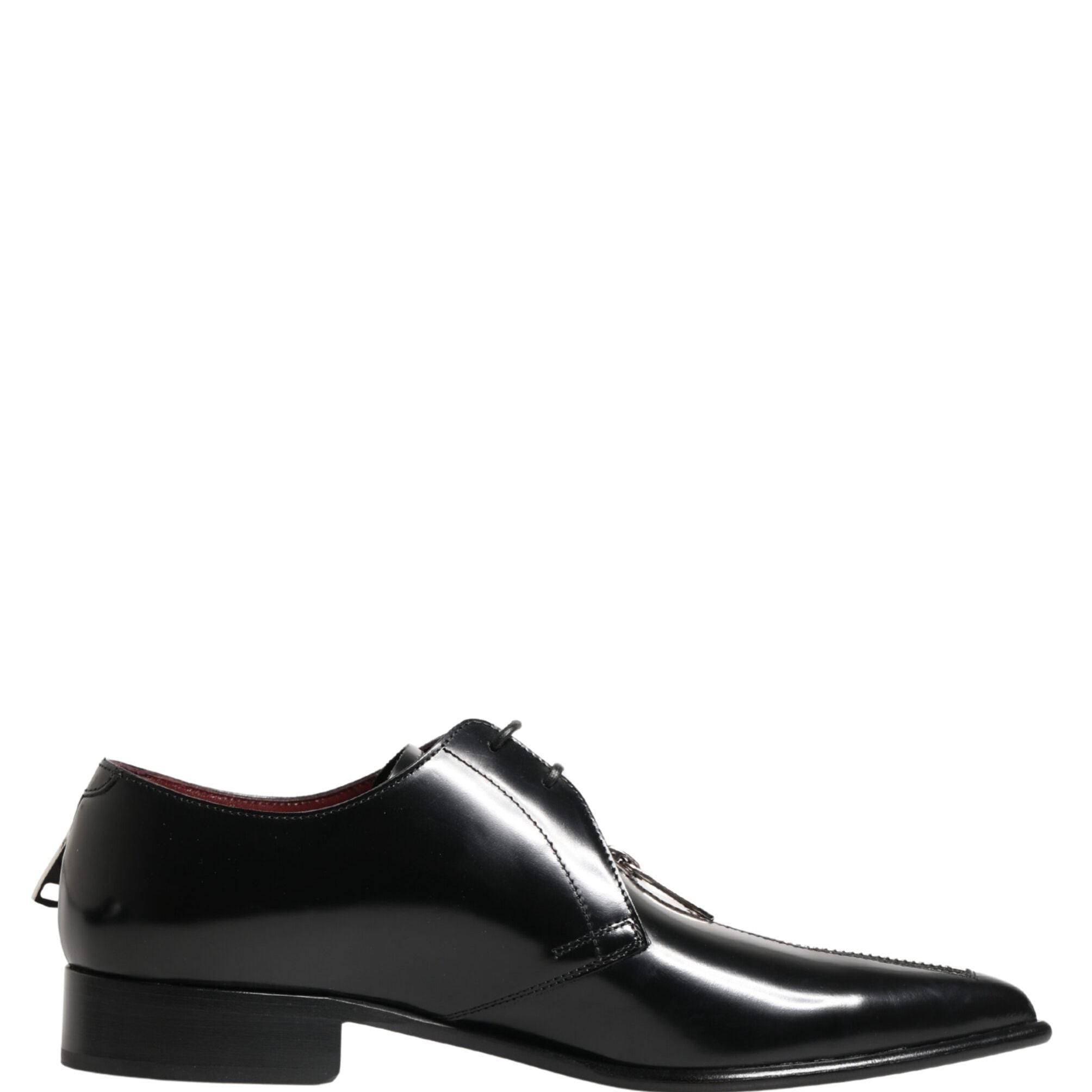 Dolce & Gabbana Men Black Lace-Up Leather Zip Dress Derby Shoes