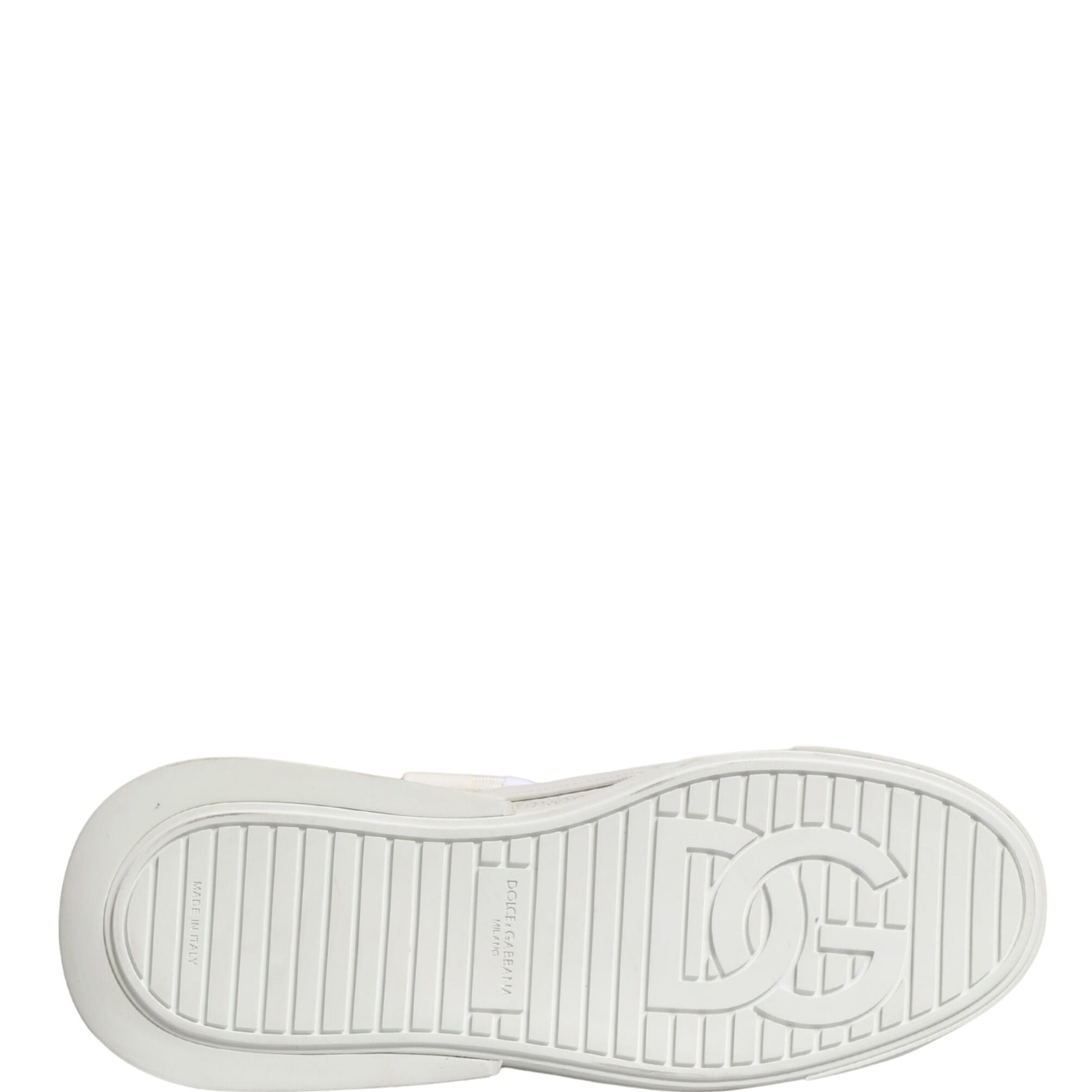 Dolce & Gabbana White Calfskin Leather Low Top Sneakers Shoes