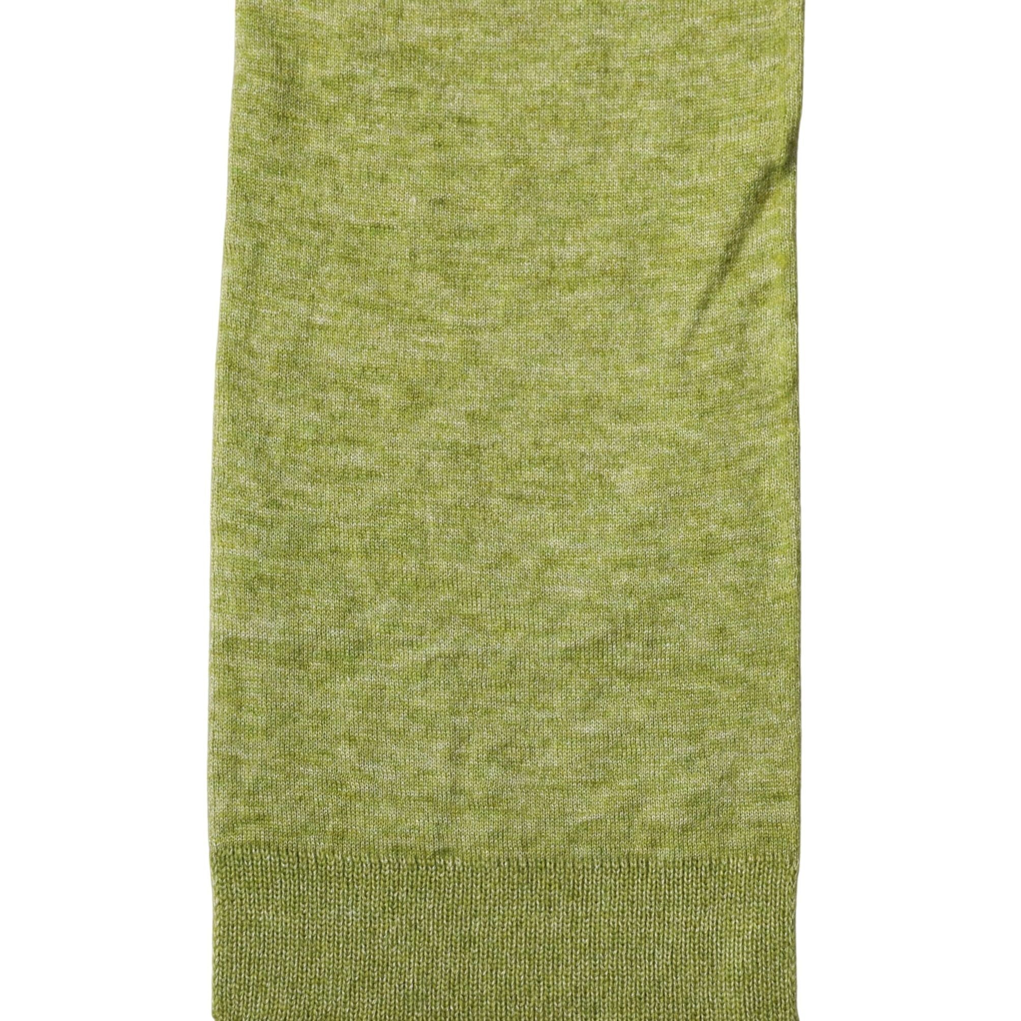 Dolce & Gabbana Green Cashmere Knitted Neck Foulard 280cm x11cm Men Scarf