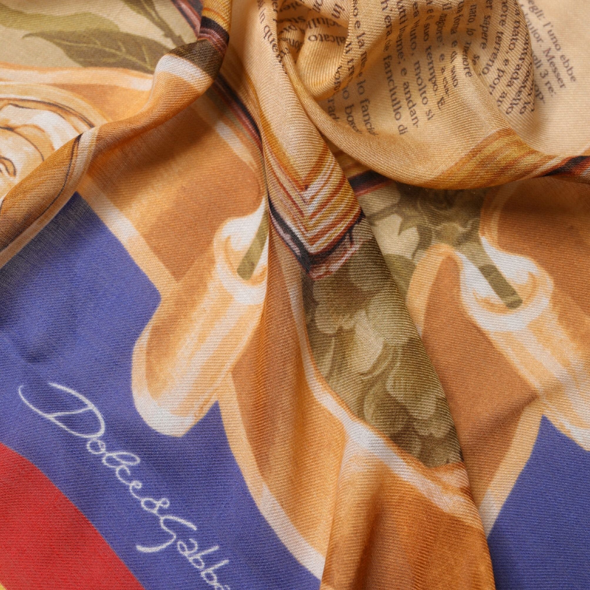 Dolce & Gabbana Multicolor Italy China Shawl Wrap 140cm x 130cm  Scarf