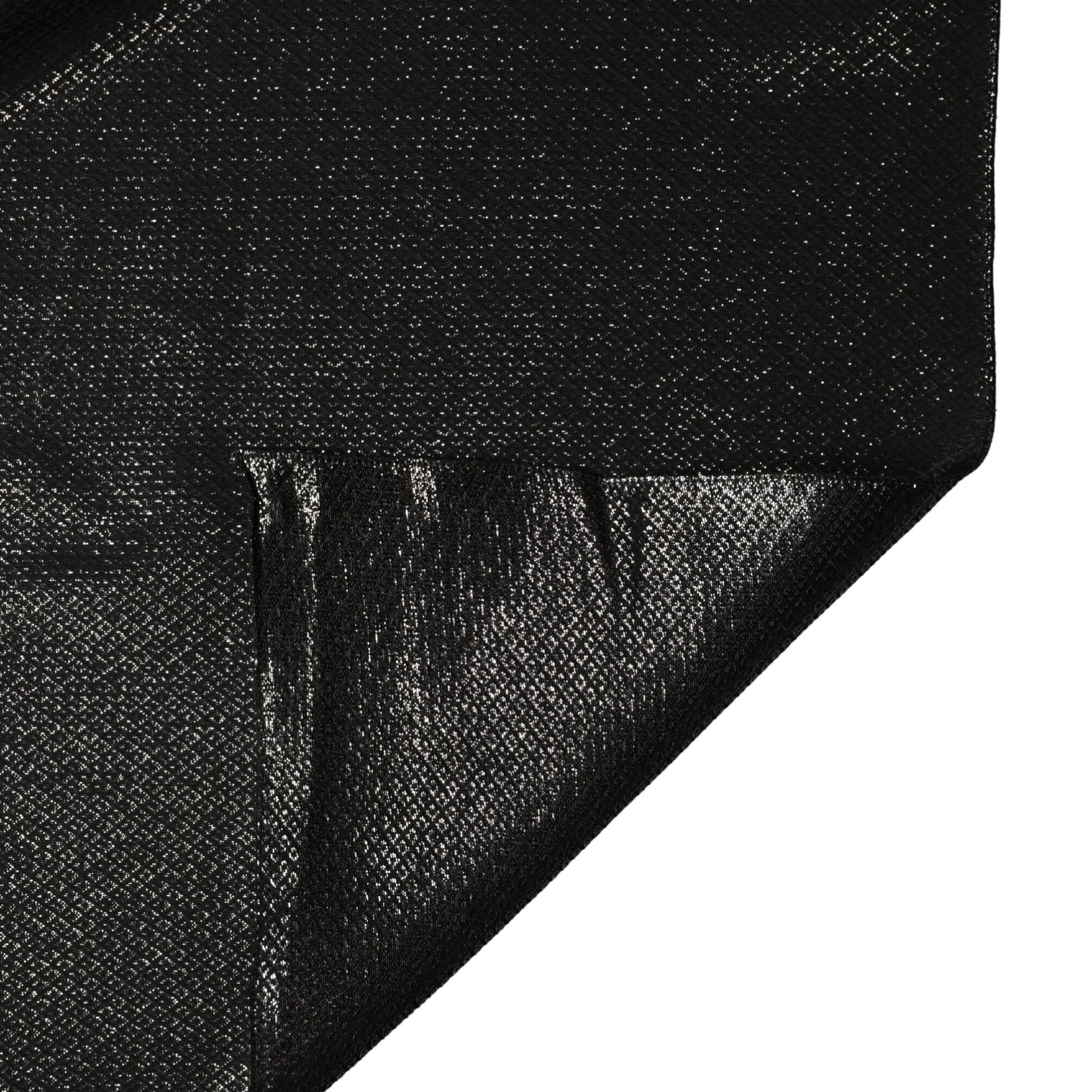 Dolce & Gabbana Black Silk Square Wrap Shawl Foulard 122cm x 120cm  Scarf