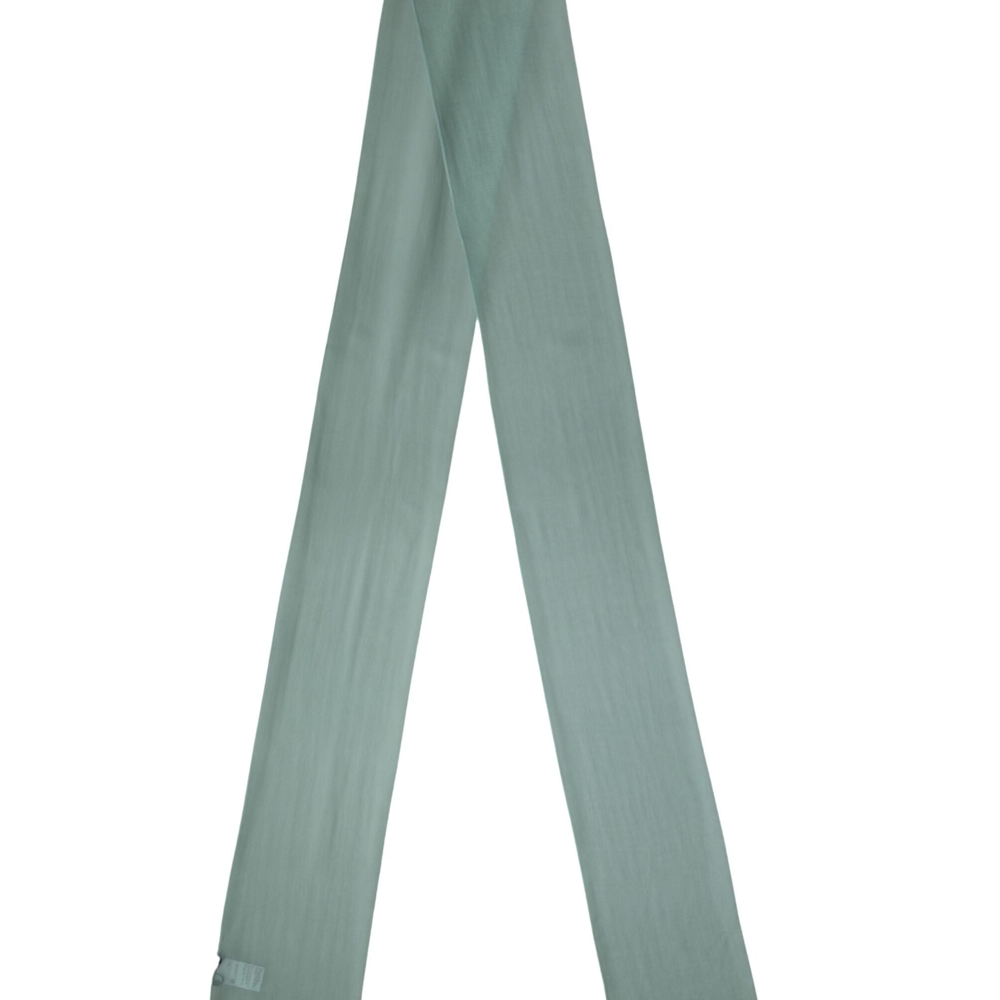 Dolce & Gabbana Teal Silk Sash Wrap Foulard Stole 292cm x 19cm Scarf