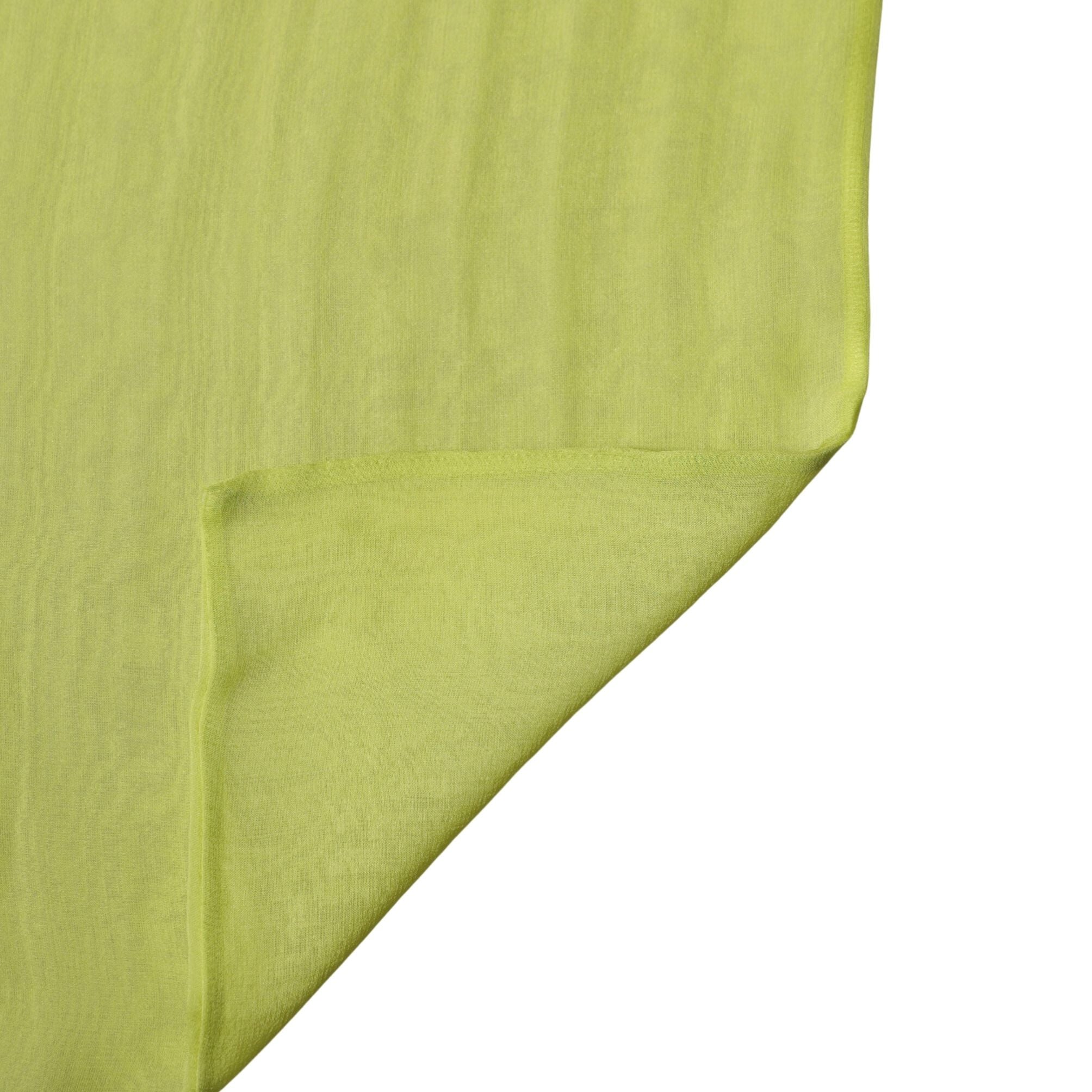 Dolce & Gabbana Yellow Green Silk Sash Foulard Stole 292cm x 19cm Scarf
