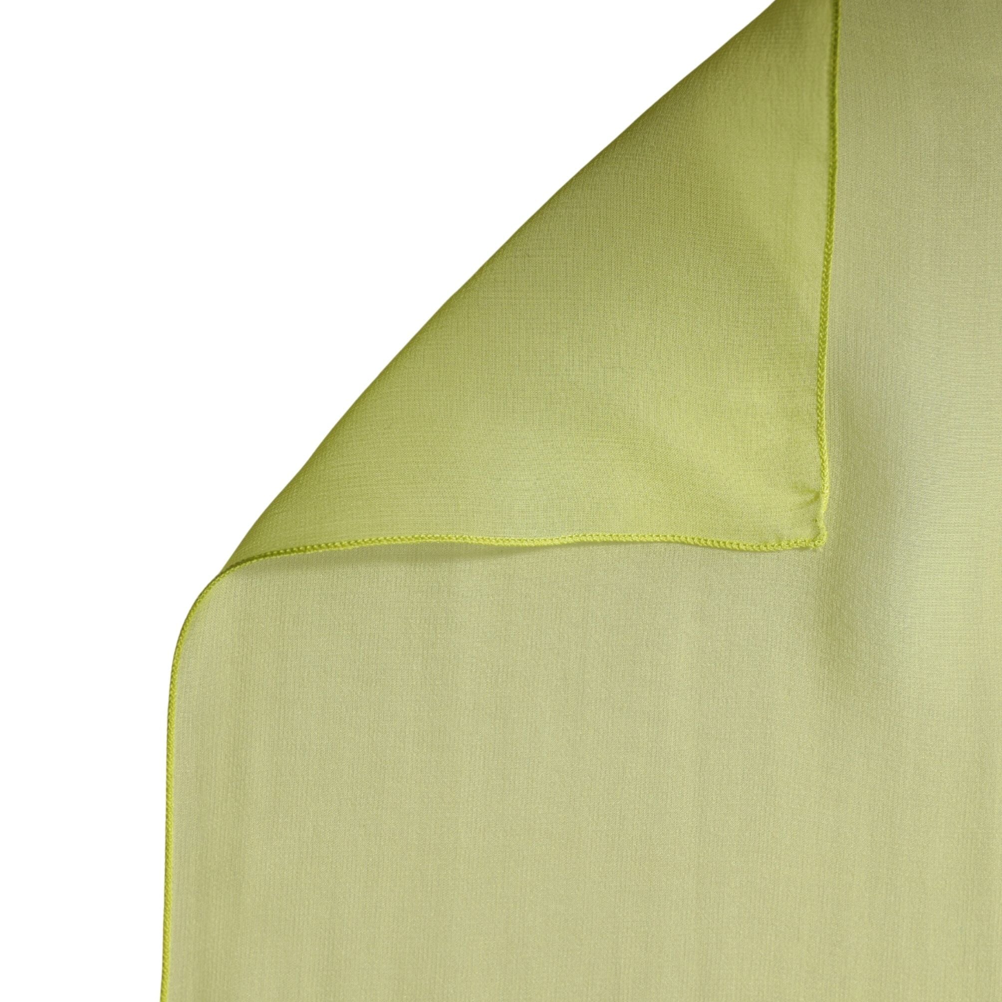 Dolce & Gabbana Yellow Green Silk Sash Foulard Stole 270cm x 120cm  Scarf