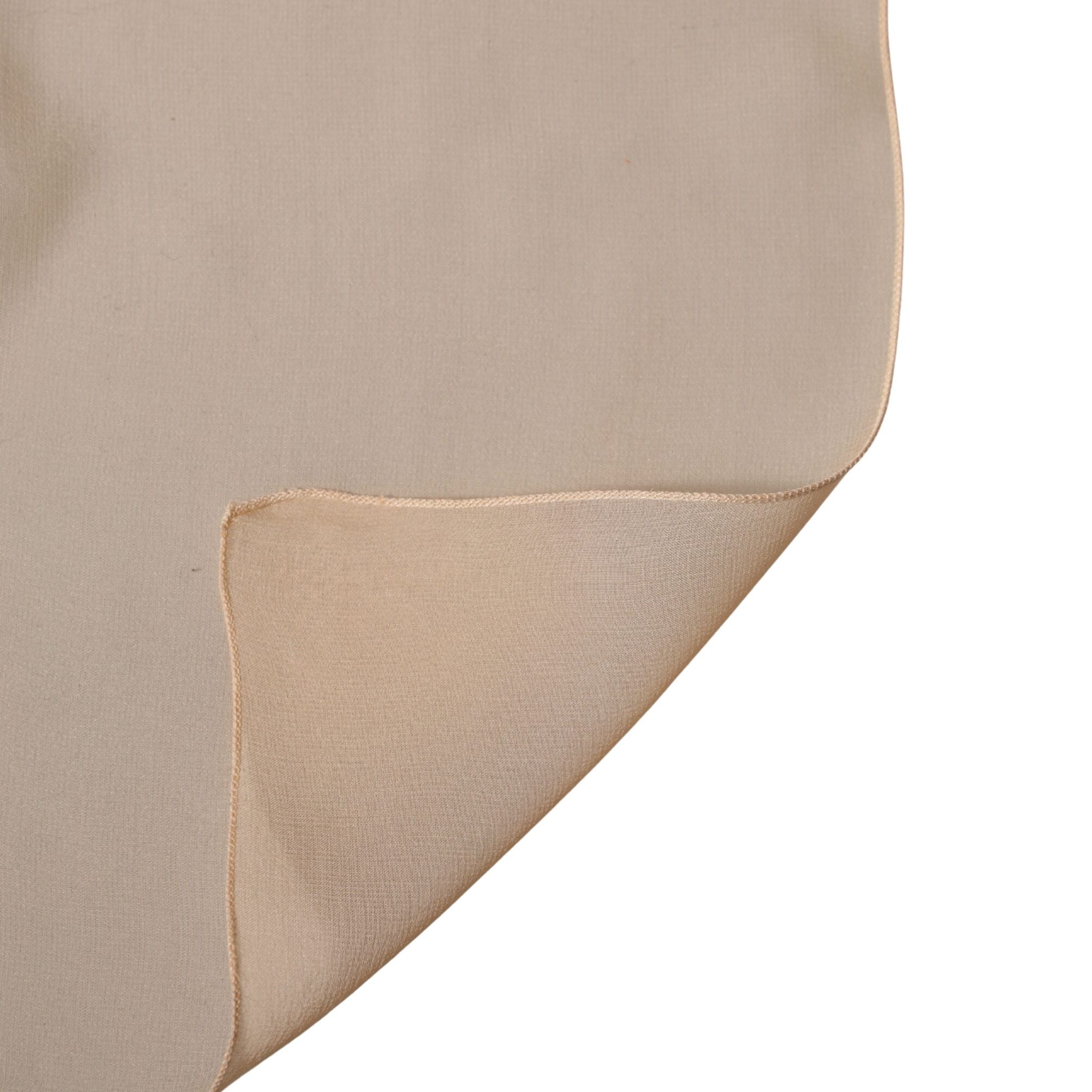 Dolce & Gabbana Beige Silk Neck Wrap Shawl Stole 272cm x 120cm Scarf