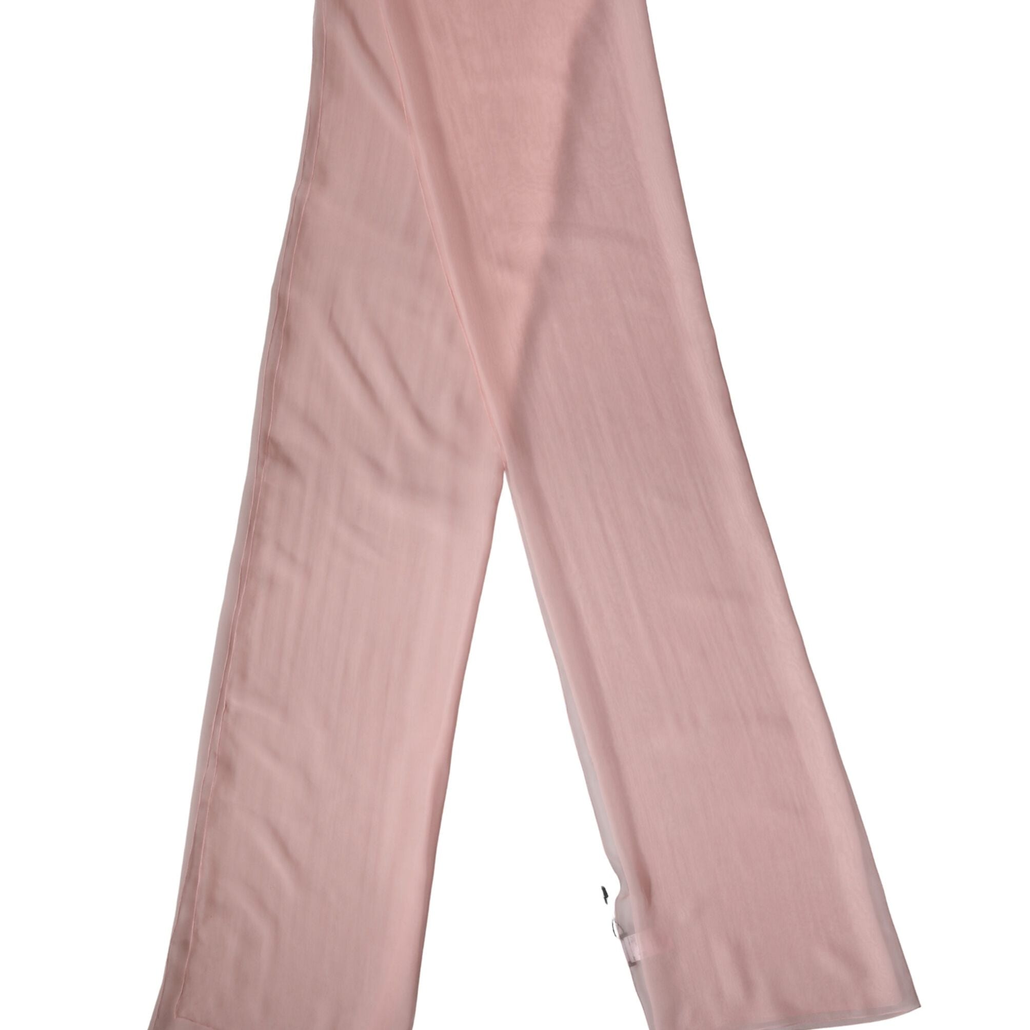Dolce & Gabbana Light Pink Silk Neck Wrap Shawl Stole 272cm x 120cm Scarf