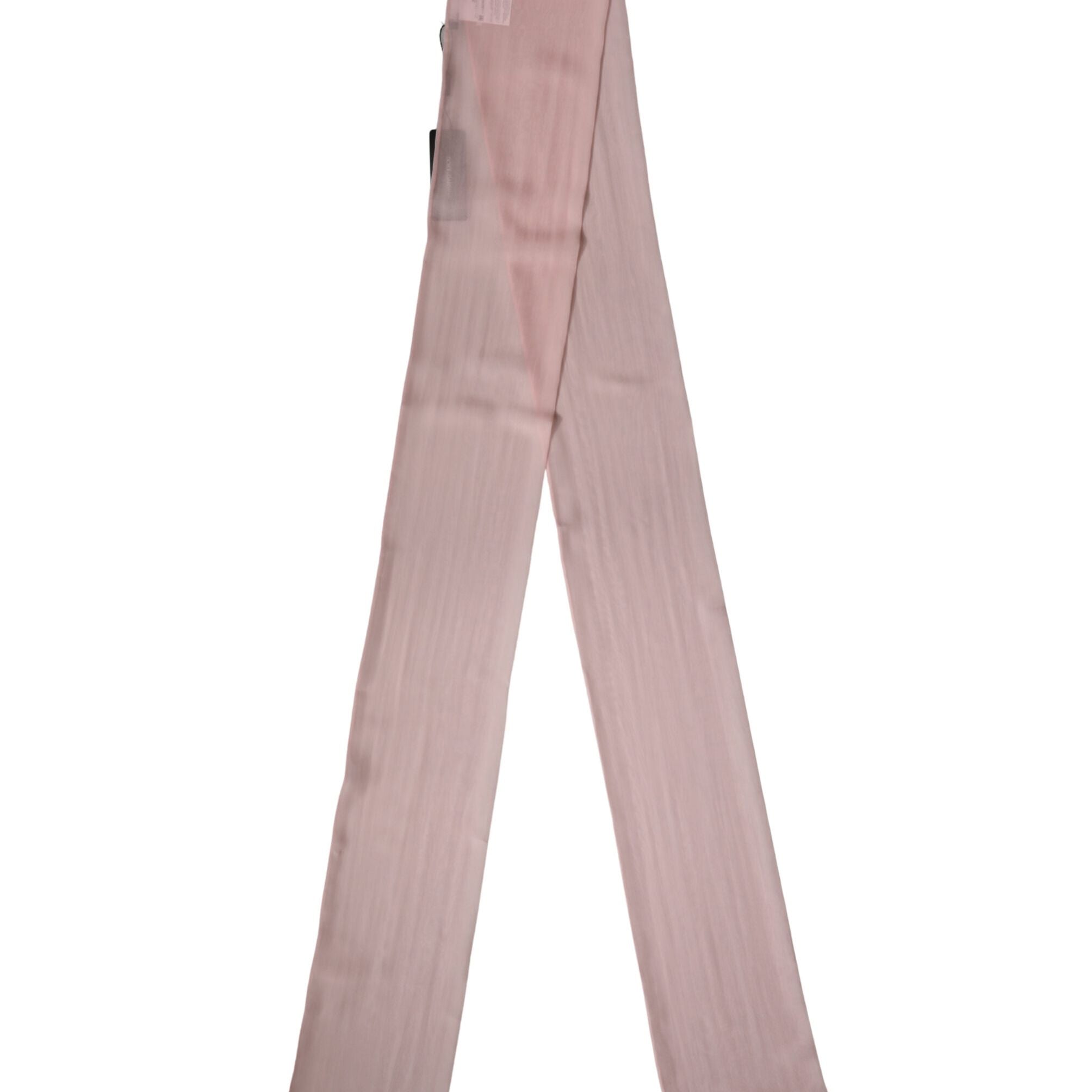 Dolce & Gabbana Light Pink Silk Neck Wrap Shawl Stole 293cm x 19cm Scarf