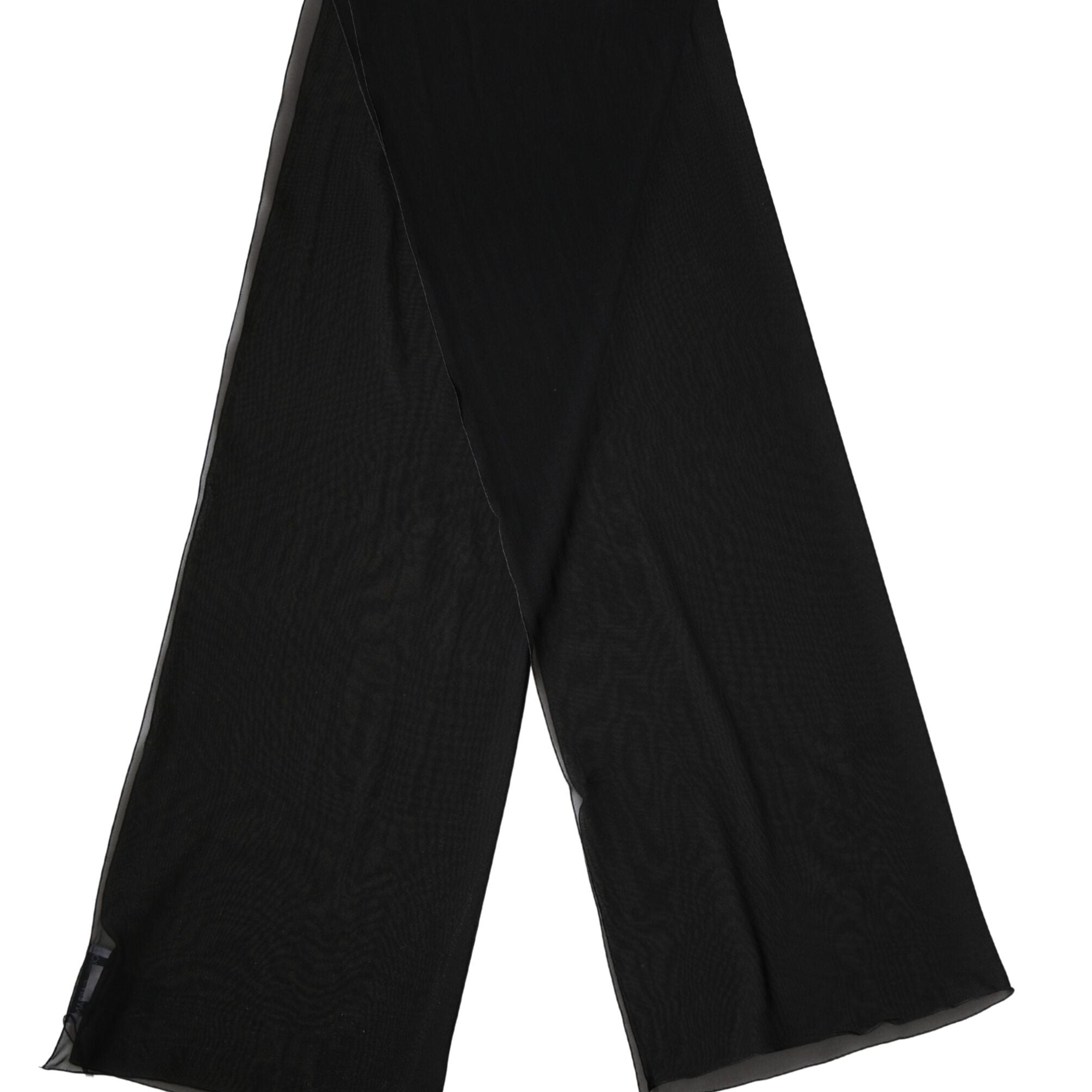 Dolce & Gabbana Black Silk Neck Wrap Shawl Stole 200cm x 64cm  Scarf