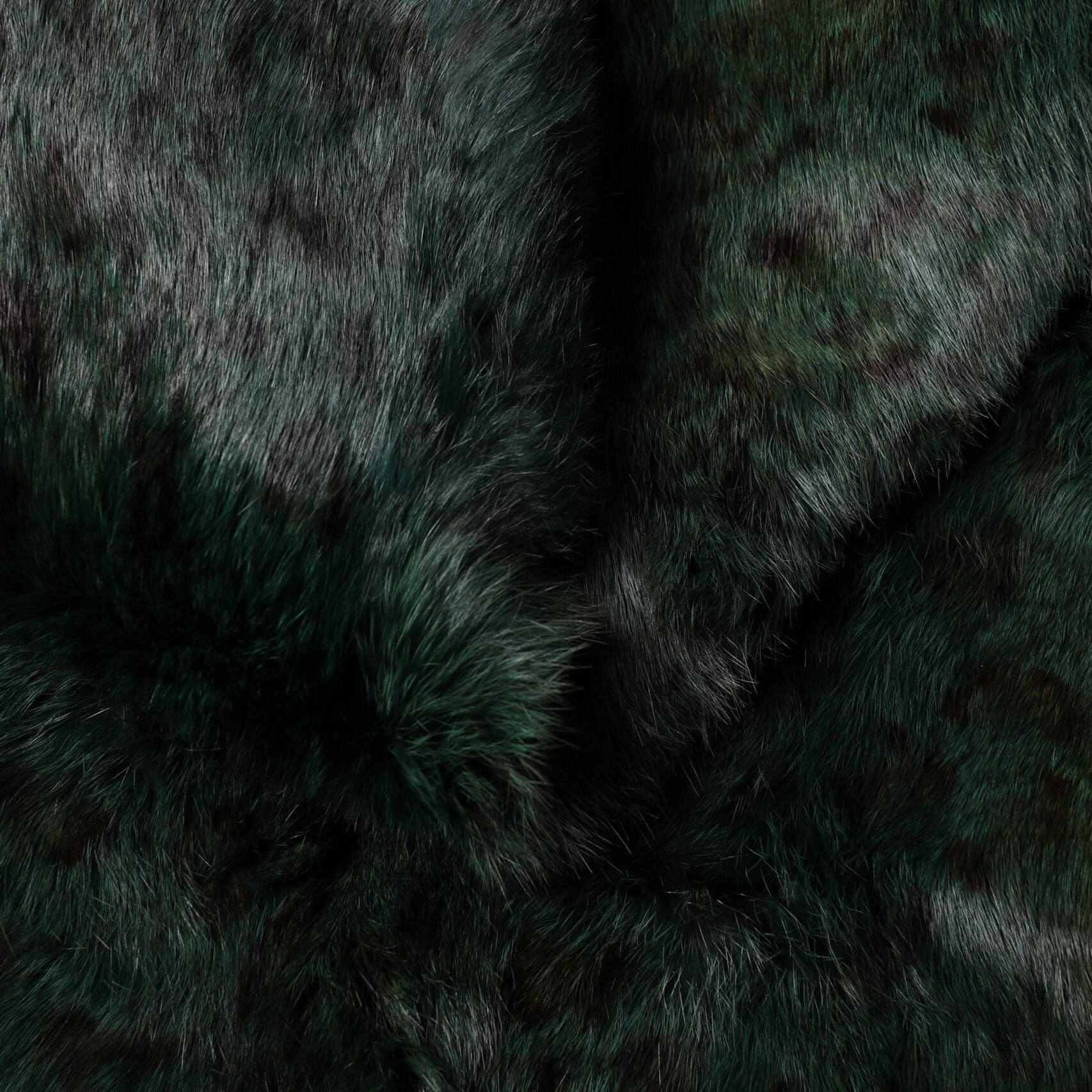 Dolce & Gabbana Black Green Stripe Fur Shawl Neck Wrap 180cm x49cm  Scarf