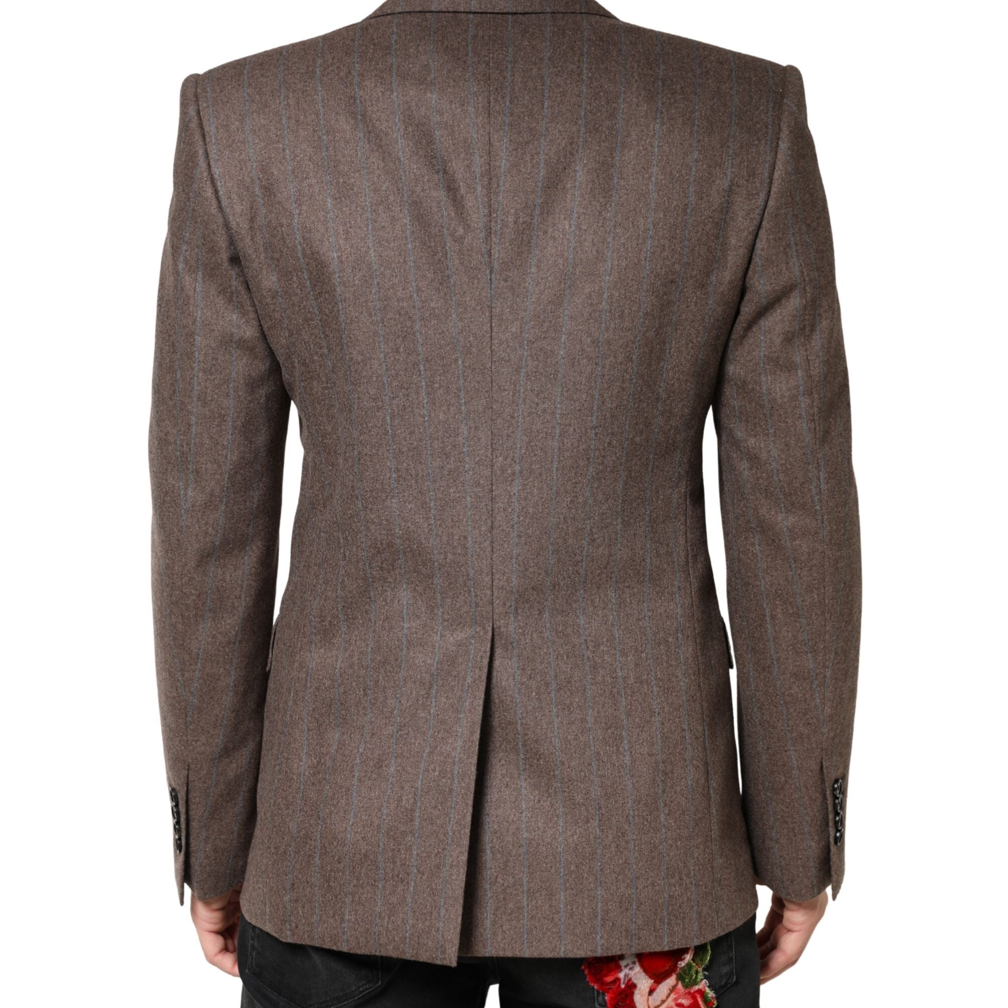 Dolce & Gabbana Brown Stripes Single Breasted Blazer