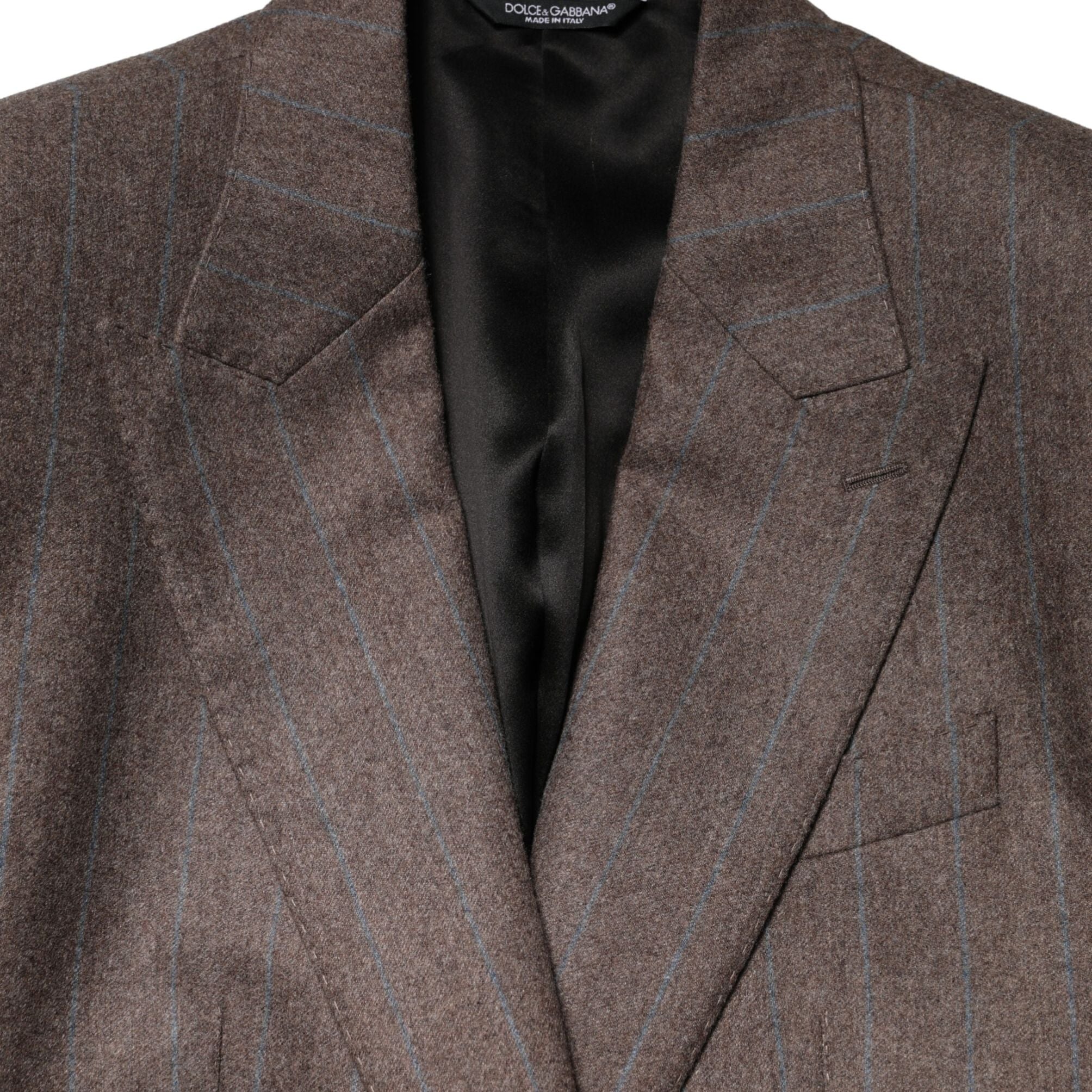 Dolce & Gabbana Brown Stripes Single Breasted Blazer