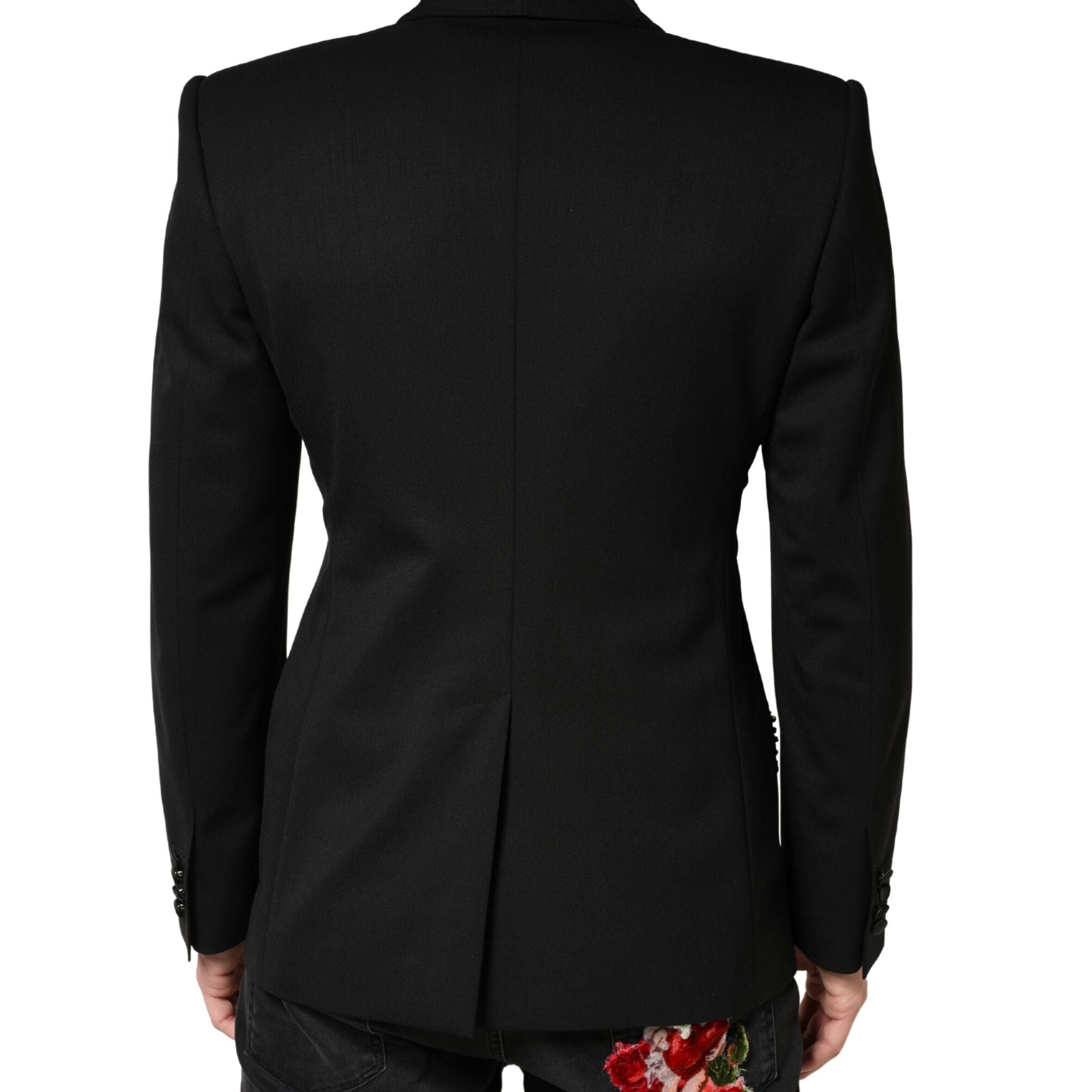 Dolce & Gabbana Black Embellished Single Breasted Blazer