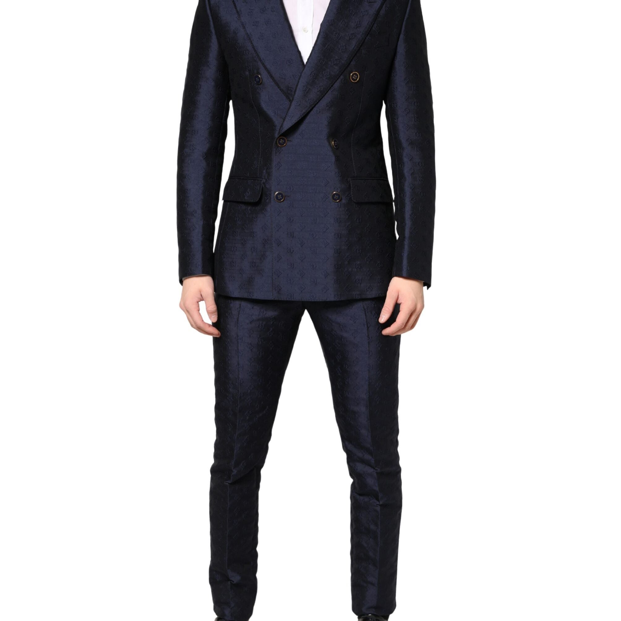 Dolce & Gabbana Dark Blue Double Breasted SICILIA 2 PC Suit
