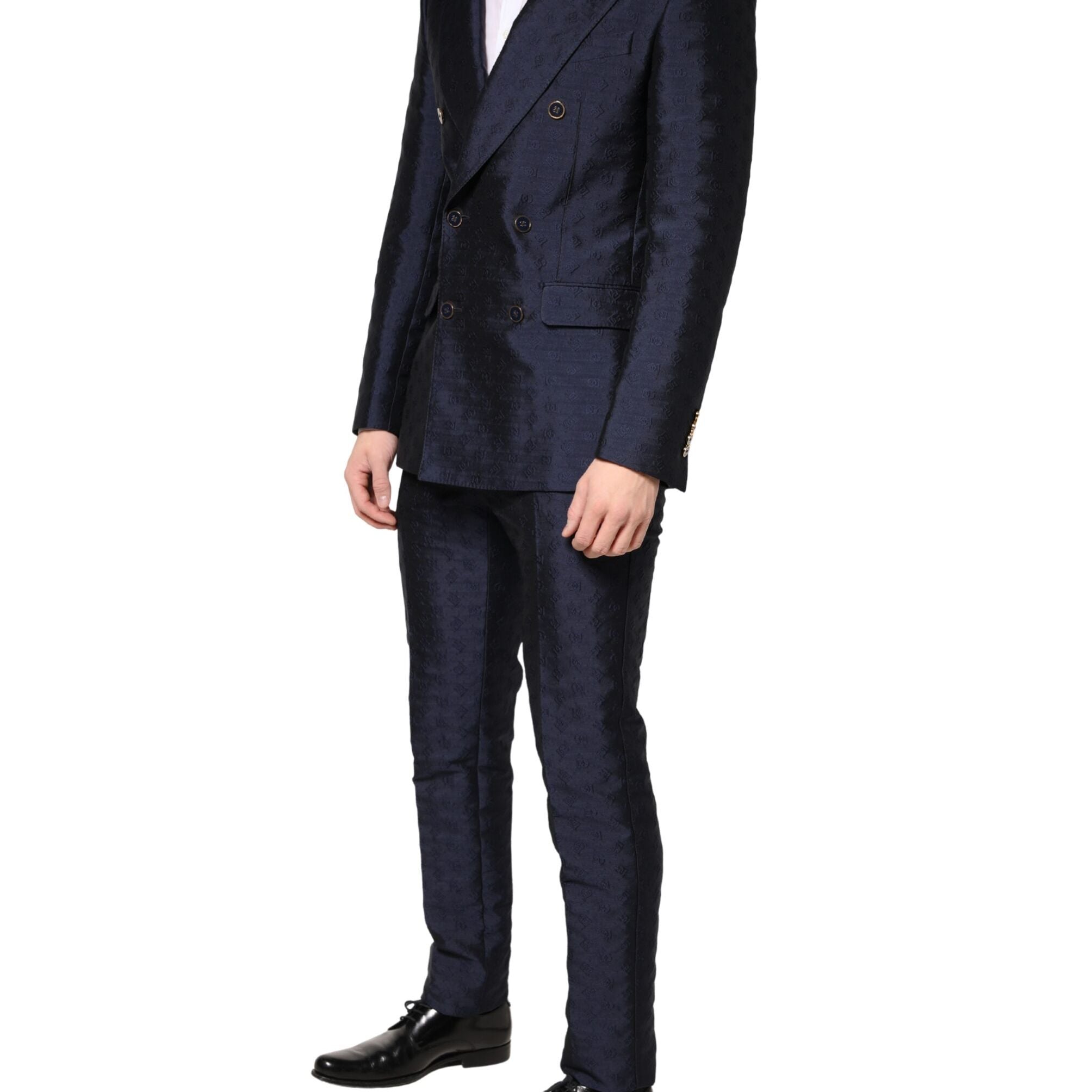 Dolce & Gabbana Dark Blue Double Breasted SICILIA 2 PC Suit