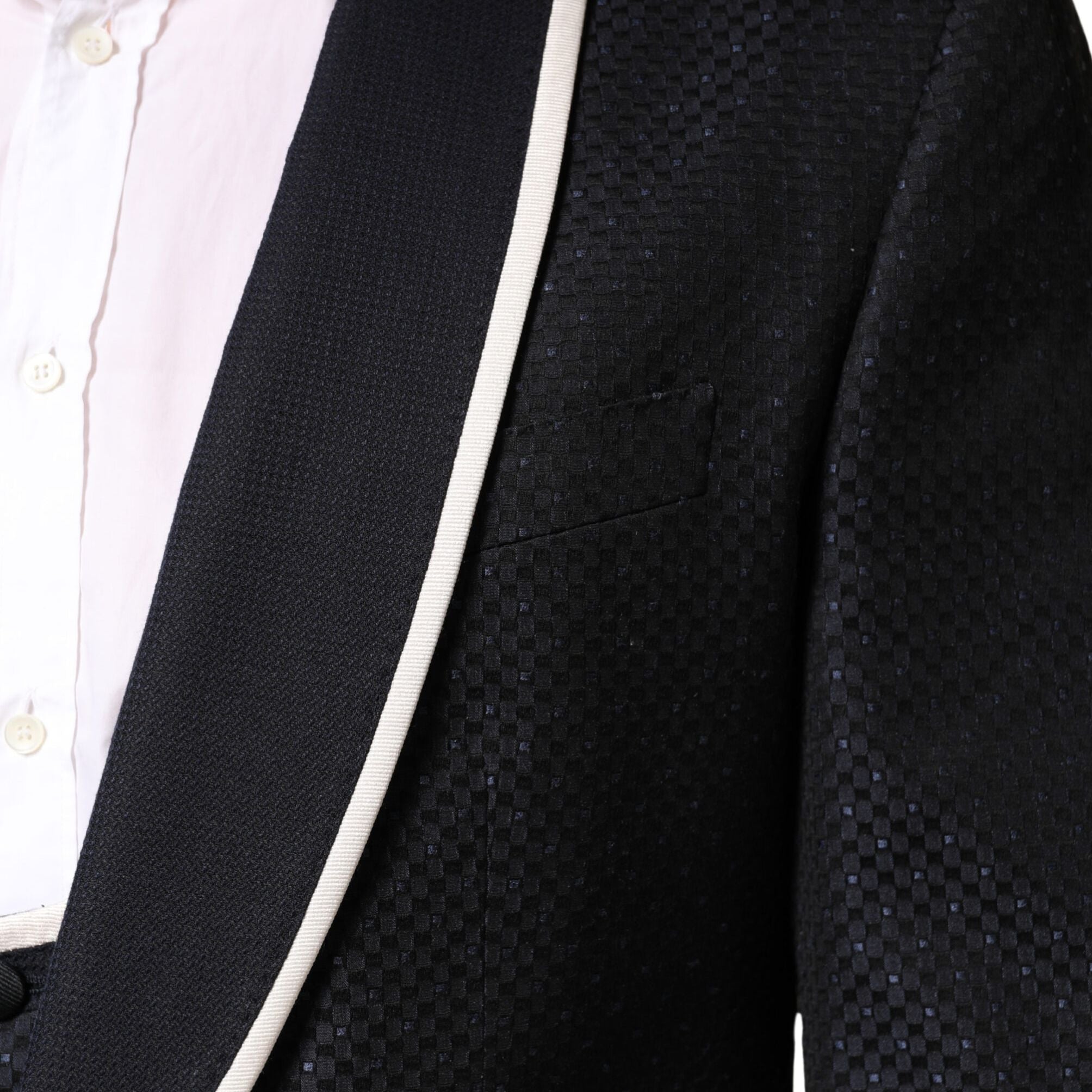 Dolce & Gabbana Black White Single Breasted SICILIA Men 3 Piece Suit