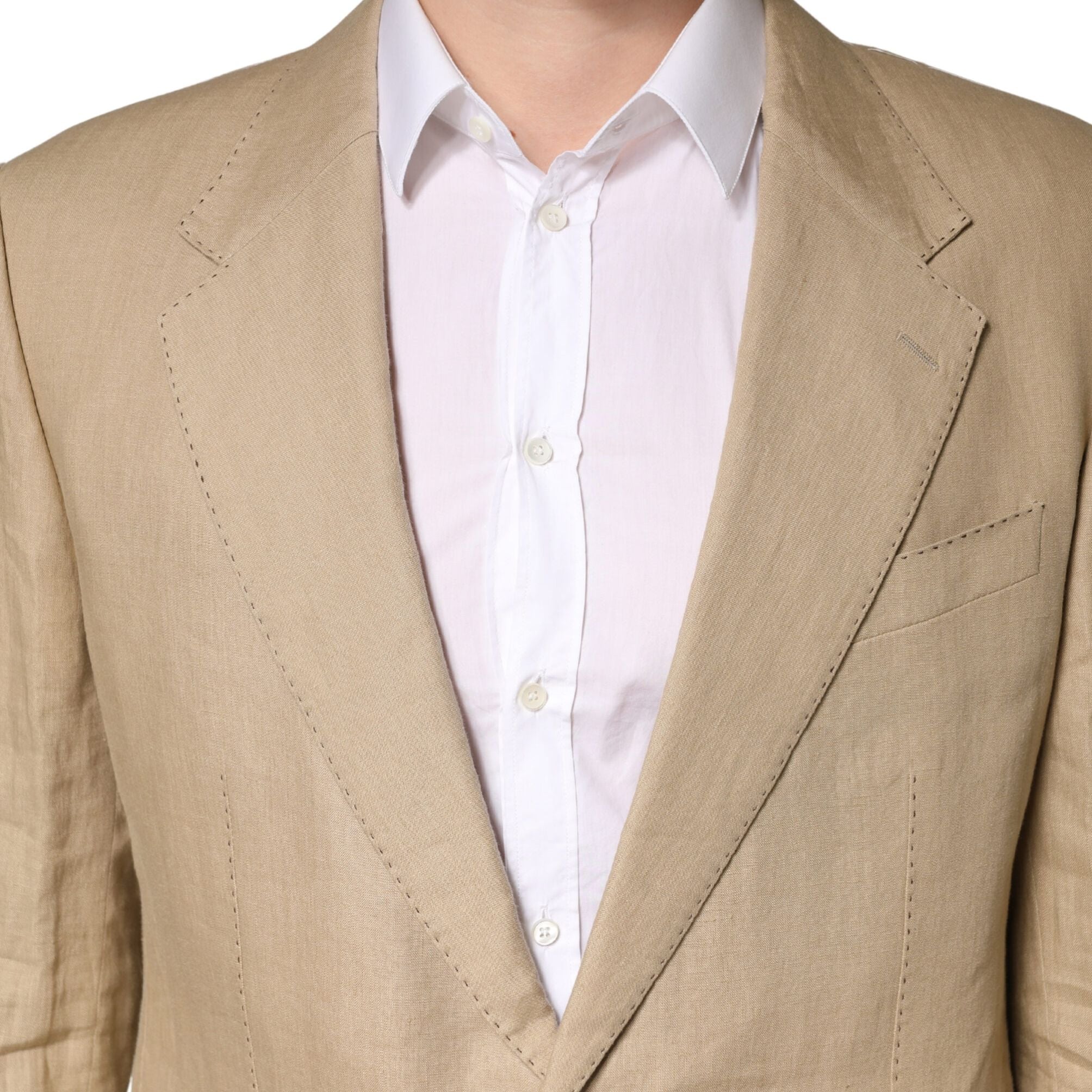 Dolce & Gabbana Beige TAORMINA Single Breasted Formal 2 Piece Suit