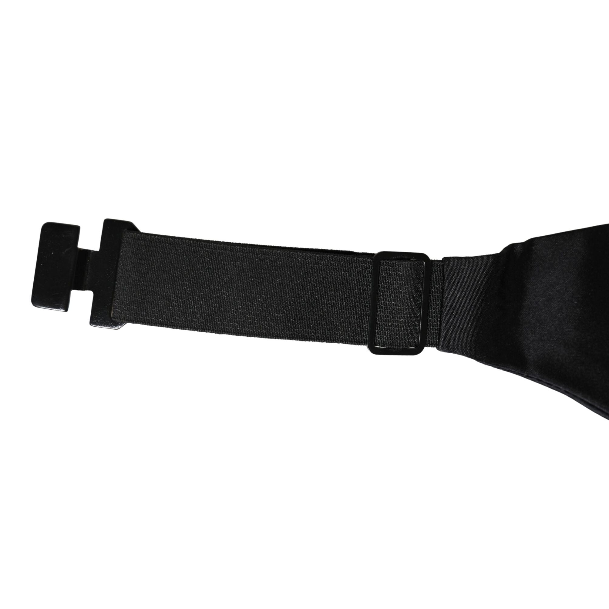 Dolce & Gabbana Black 100% Silk Wide Belt Waist Cummerbund