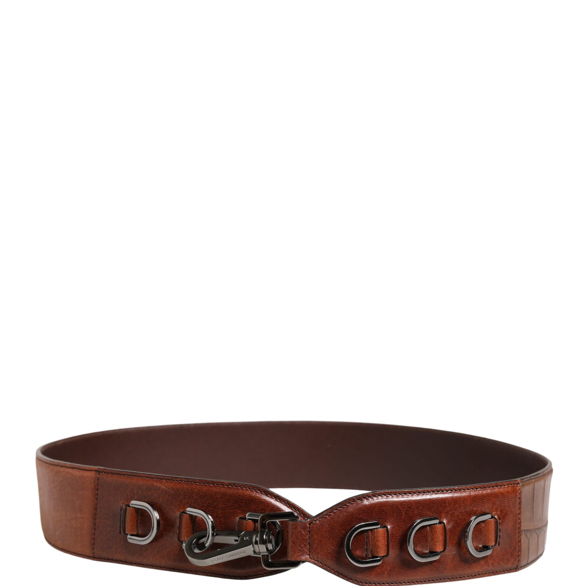 Dolce & Gabbana Brown Horse Velvet Leather Bag Accessory Shoulder Strap
