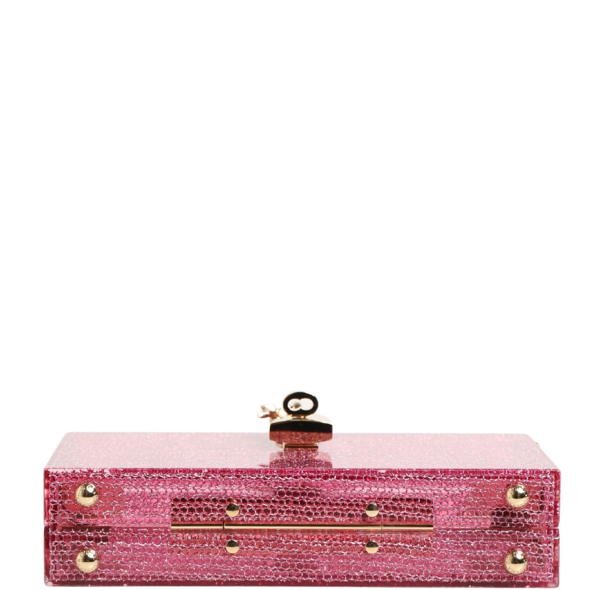 Dolce & Gabbana Pink DOLCE BOX Clutch Crossbody Women Evening Borse Bag