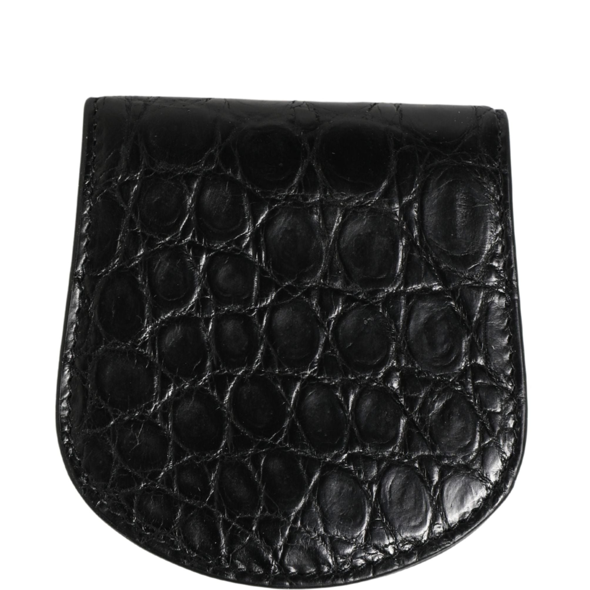 Dolce & Gabbana Black Exotic Skin Condom Case Holder Pocket Wallet