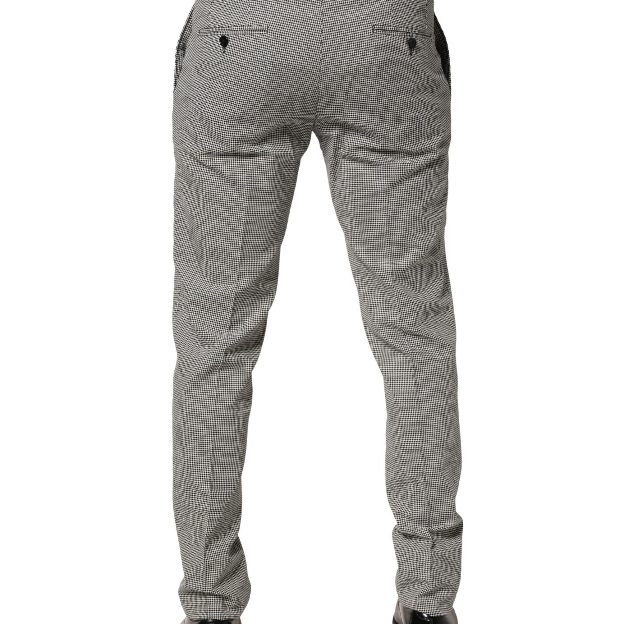 Dolce & Gabbana Gray Cotton Skinny Dress Formal Trouser Pants