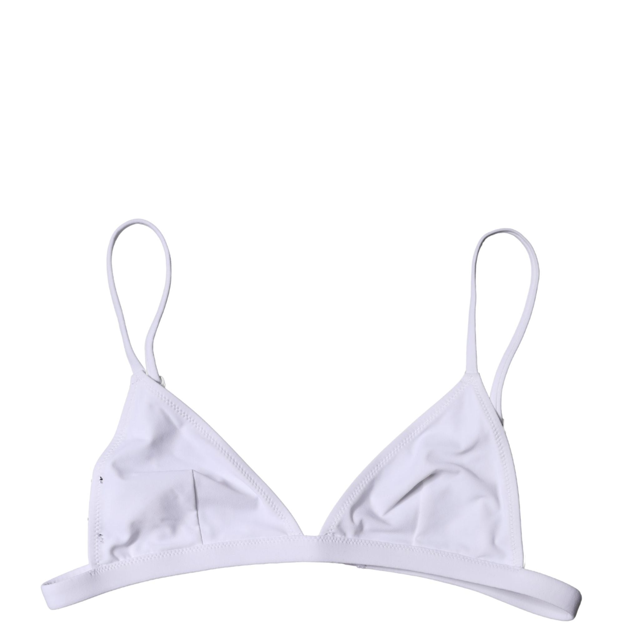 Dolce & Gabbana Top White Nylon Triangle Swimwear Beachwear Bikini