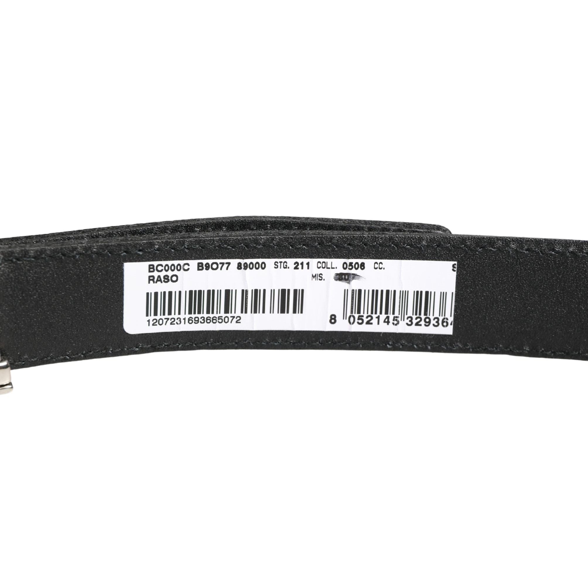 Dolce & Gabbana Men Black Classic Leather Metal Buckle Belt