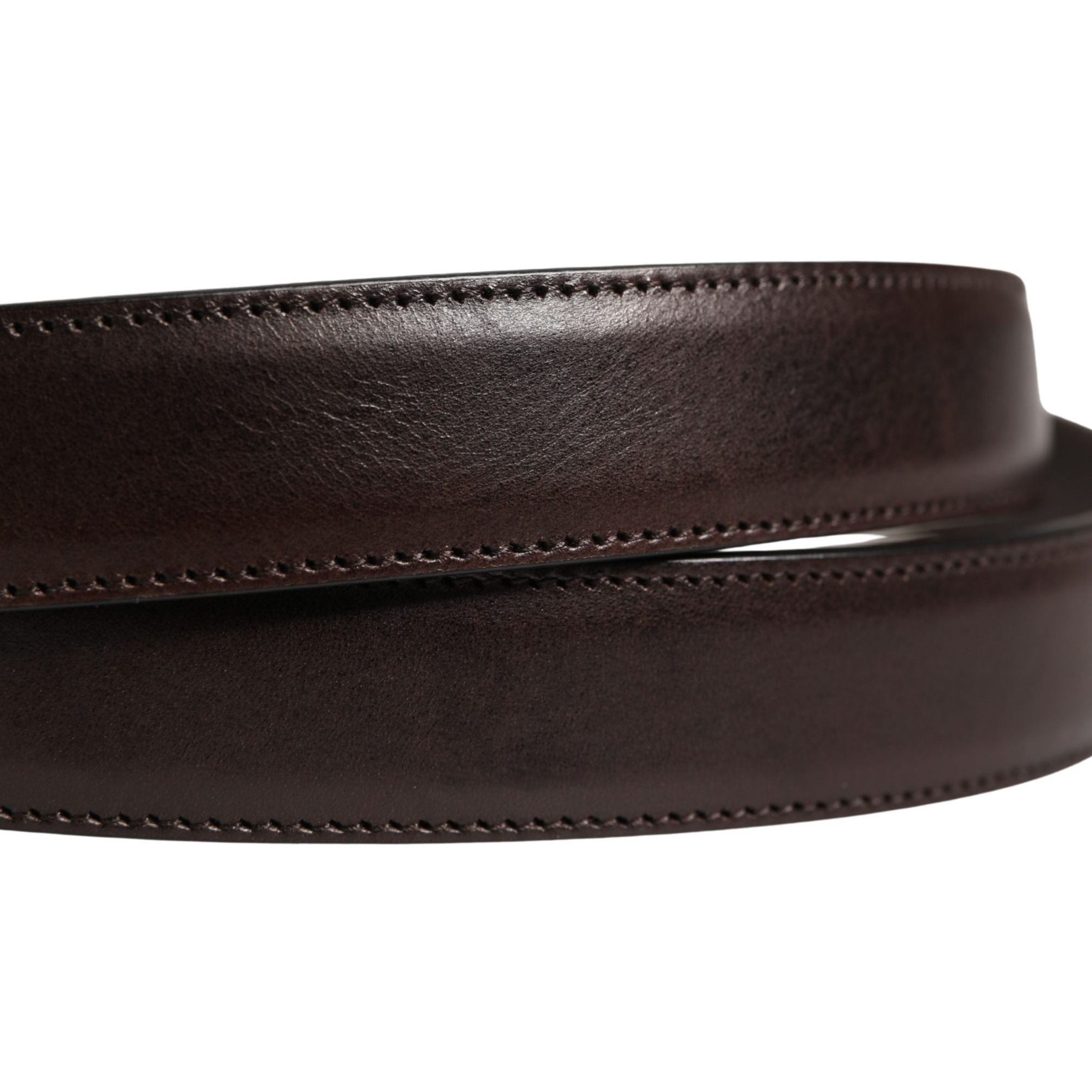 Dolce & Gabbana Men Brown Classic Leather Metal Buckle Belt