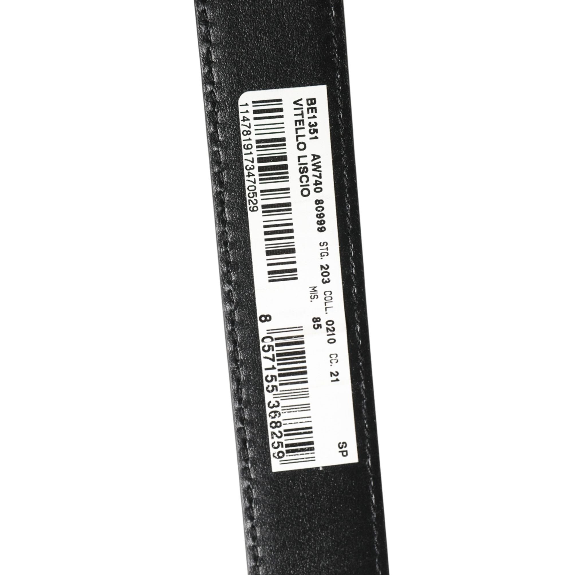 Dolce & Gabbana Men Black Classic Leather Metal Buckle Belt