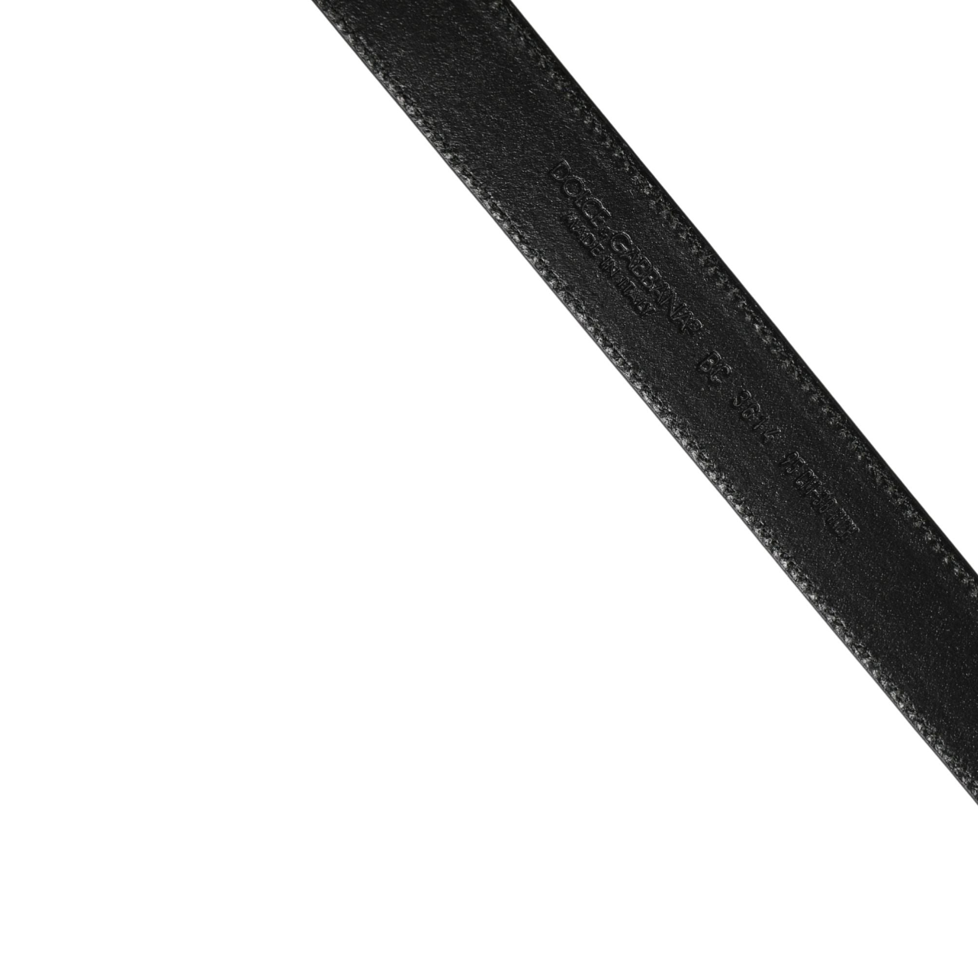 Dolce & Gabbana Men Brown Classic Leather Metal Buckle Belt