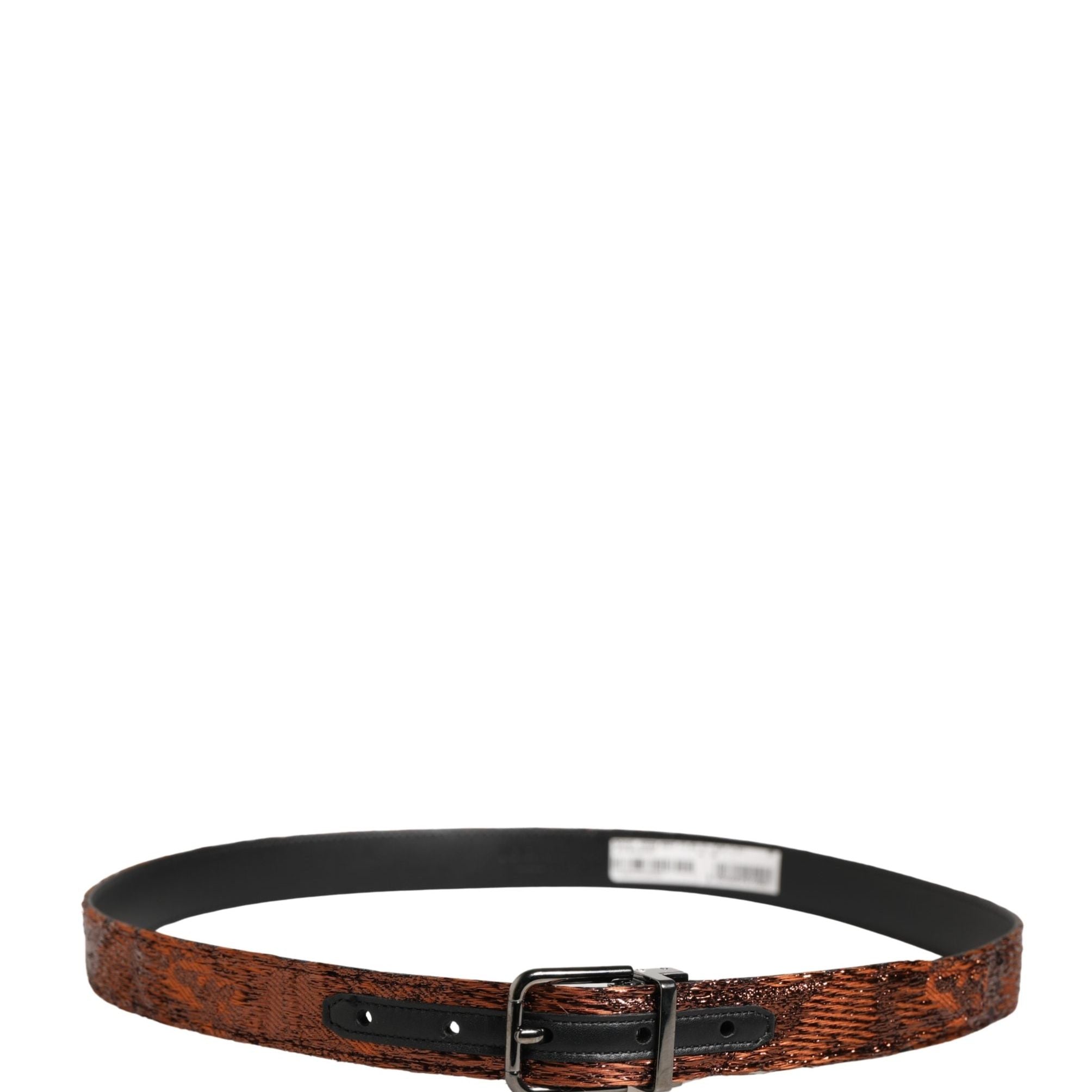 Dolce & Gabbana Men Brown Classic Polyester Metal Buckle Belt
