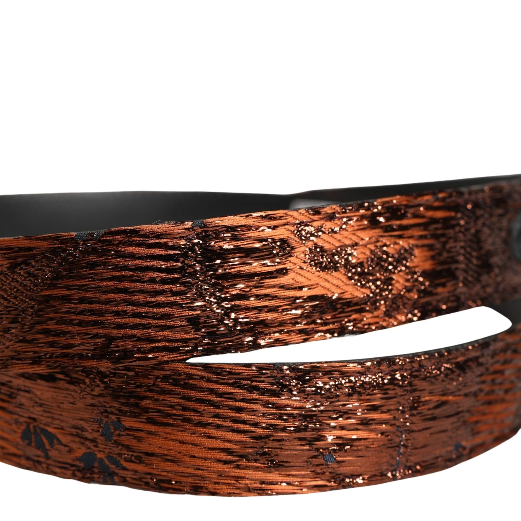 Dolce & Gabbana Men Brown Classic Polyester Metal Buckle Belt