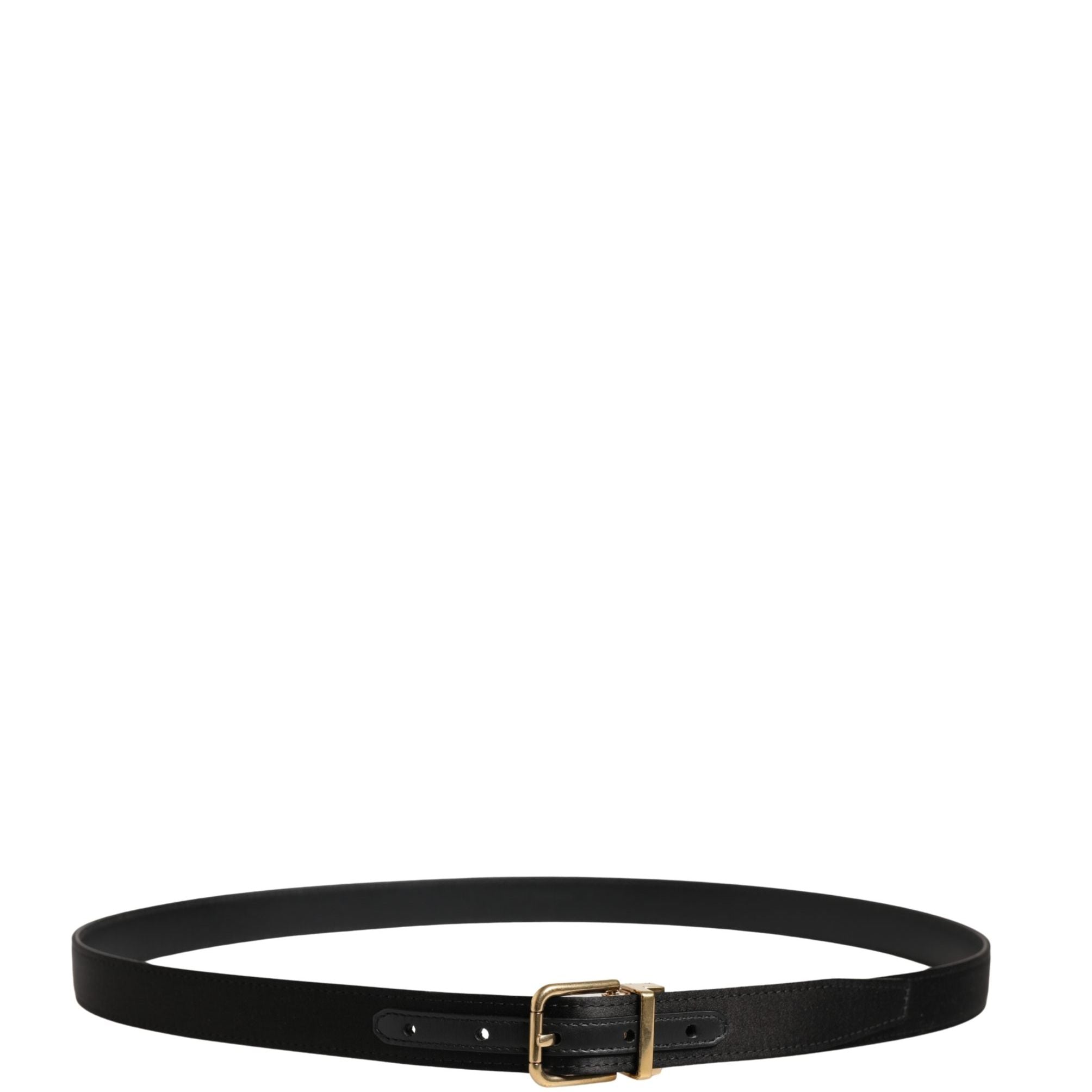 Dolce & Gabbana Men Black Classic Viscose Metal Buckle Belt