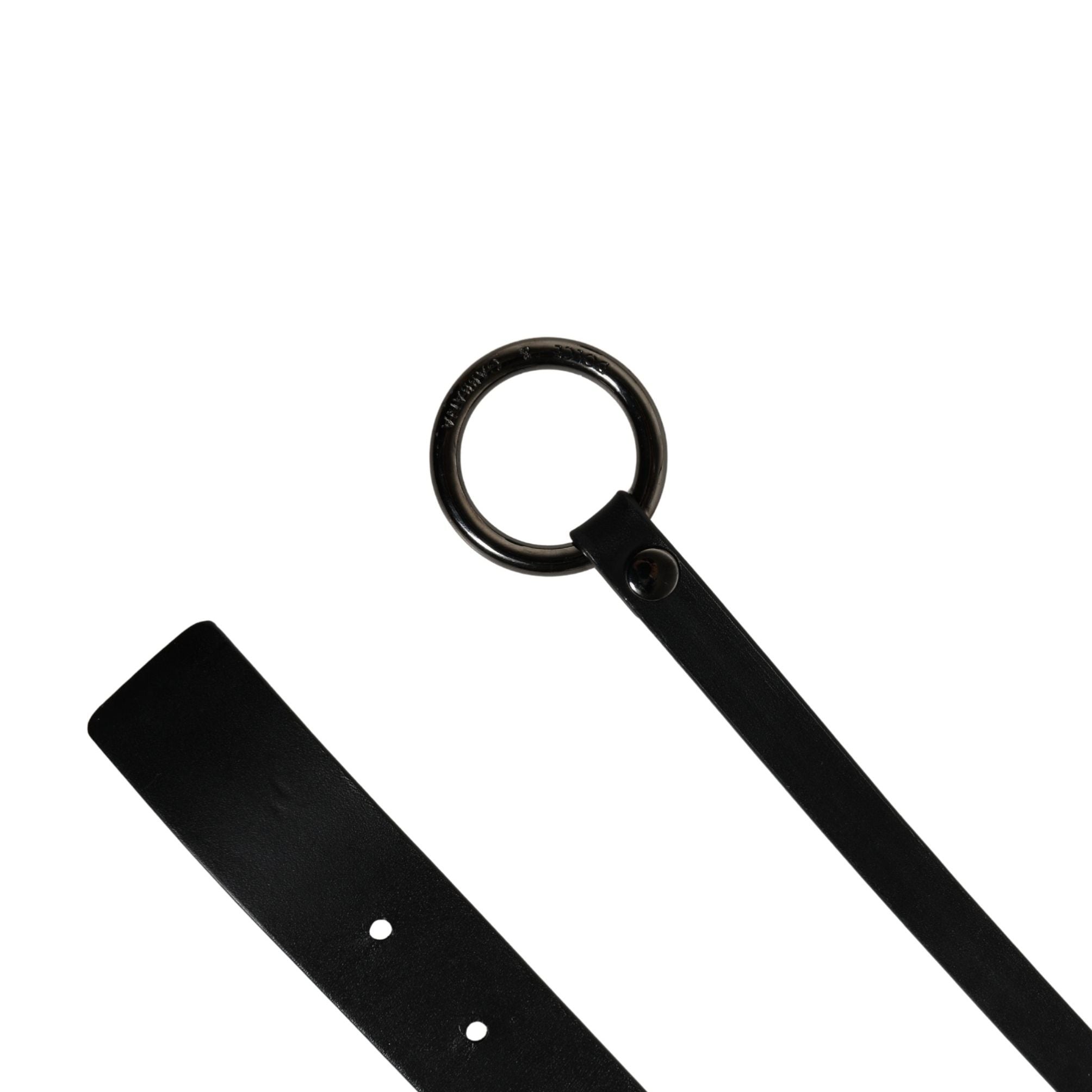 Dolce & Gabbana Men Black Calfskin Leather Metal Buckle Belt