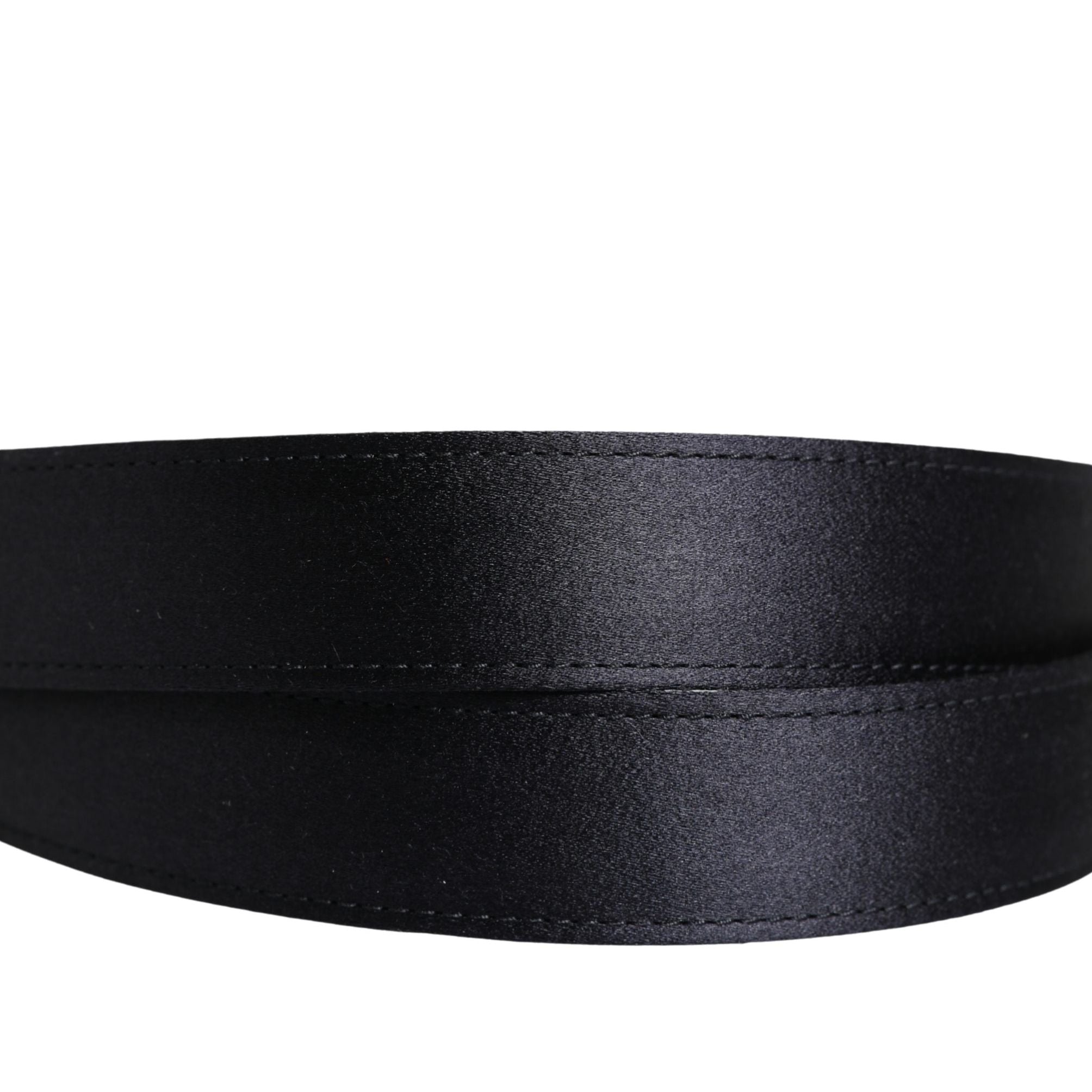 Dolce & Gabbana Men Black Classic Viscose Metal Buckle Belt