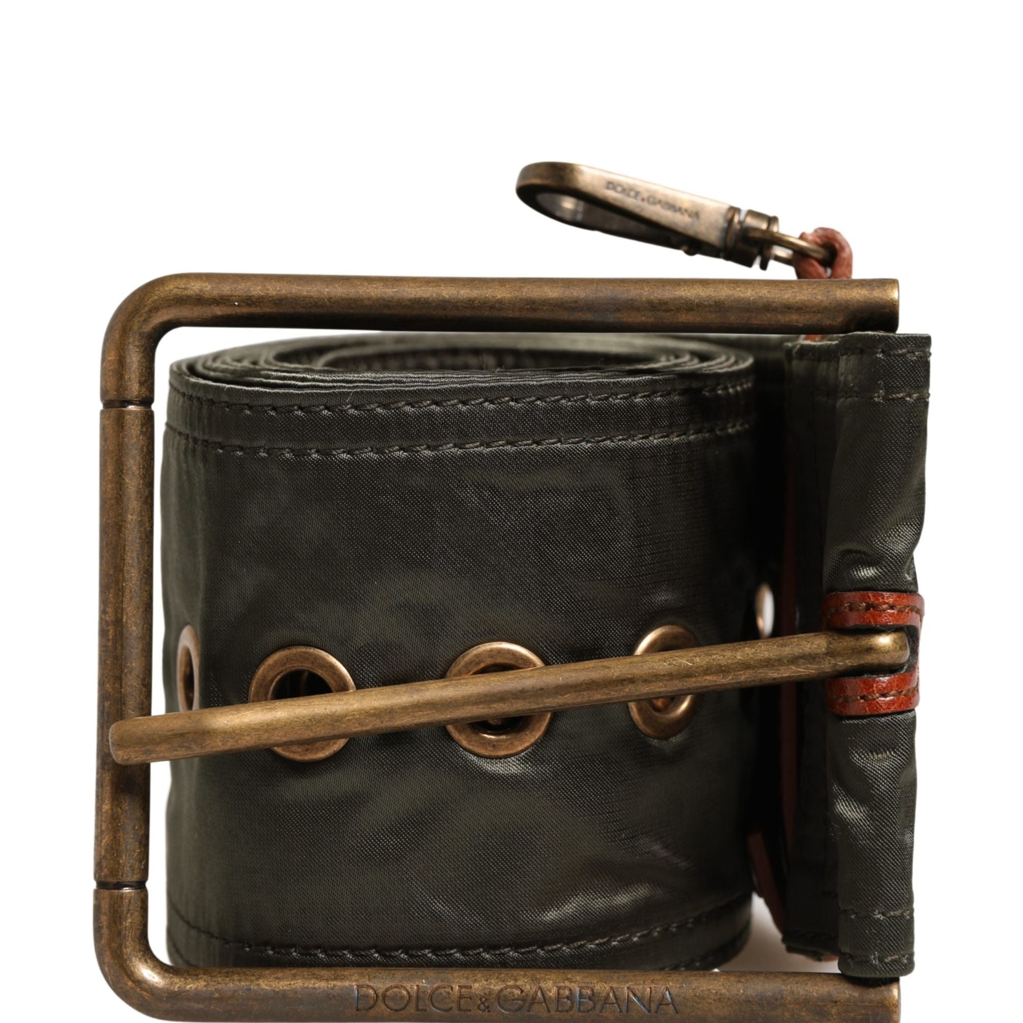 Dolce & Gabbana Men Black Wide Leather DG Metal Buckle Belt
