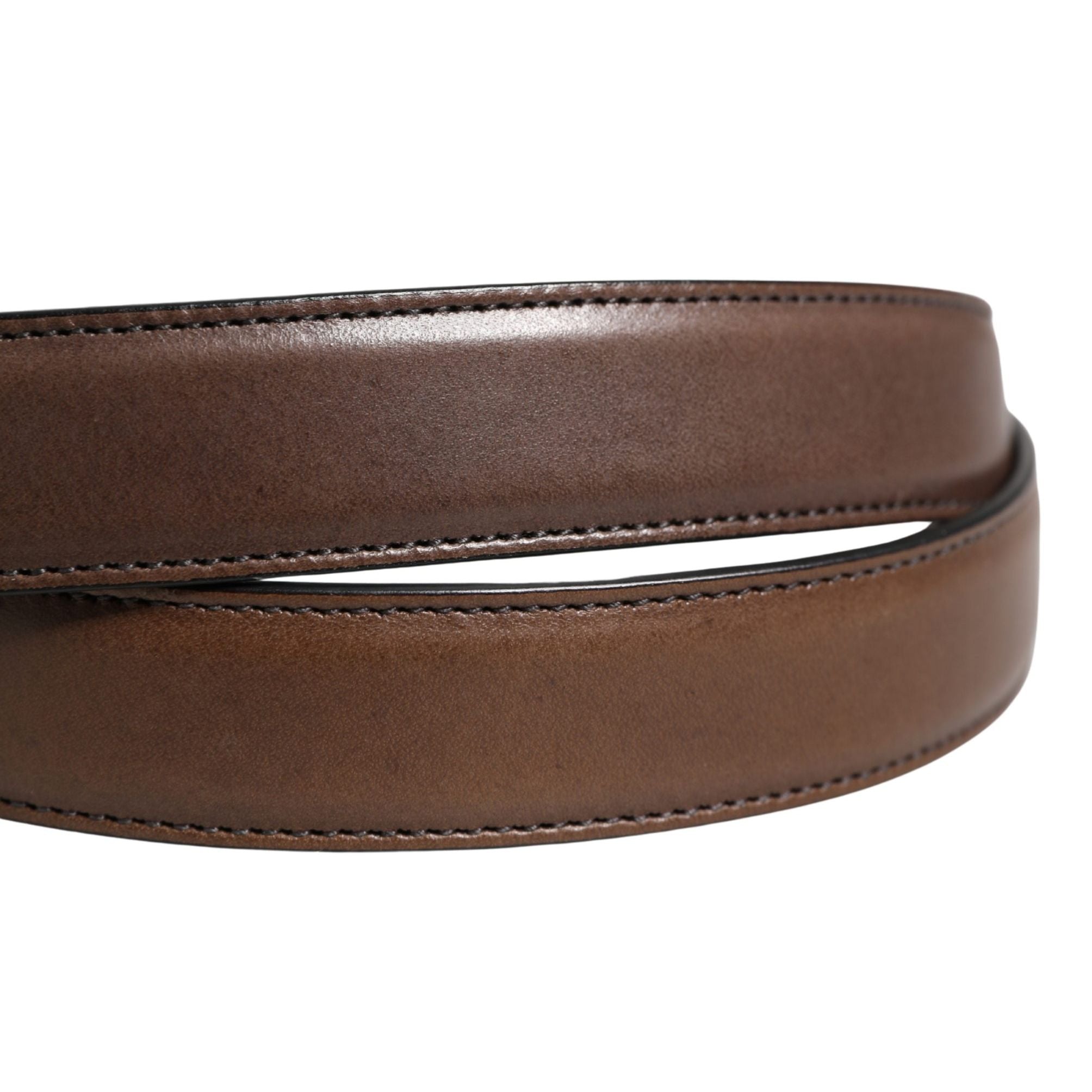 Dolce & Gabbana Men Brown Classic Leather Metal Buckle Belt