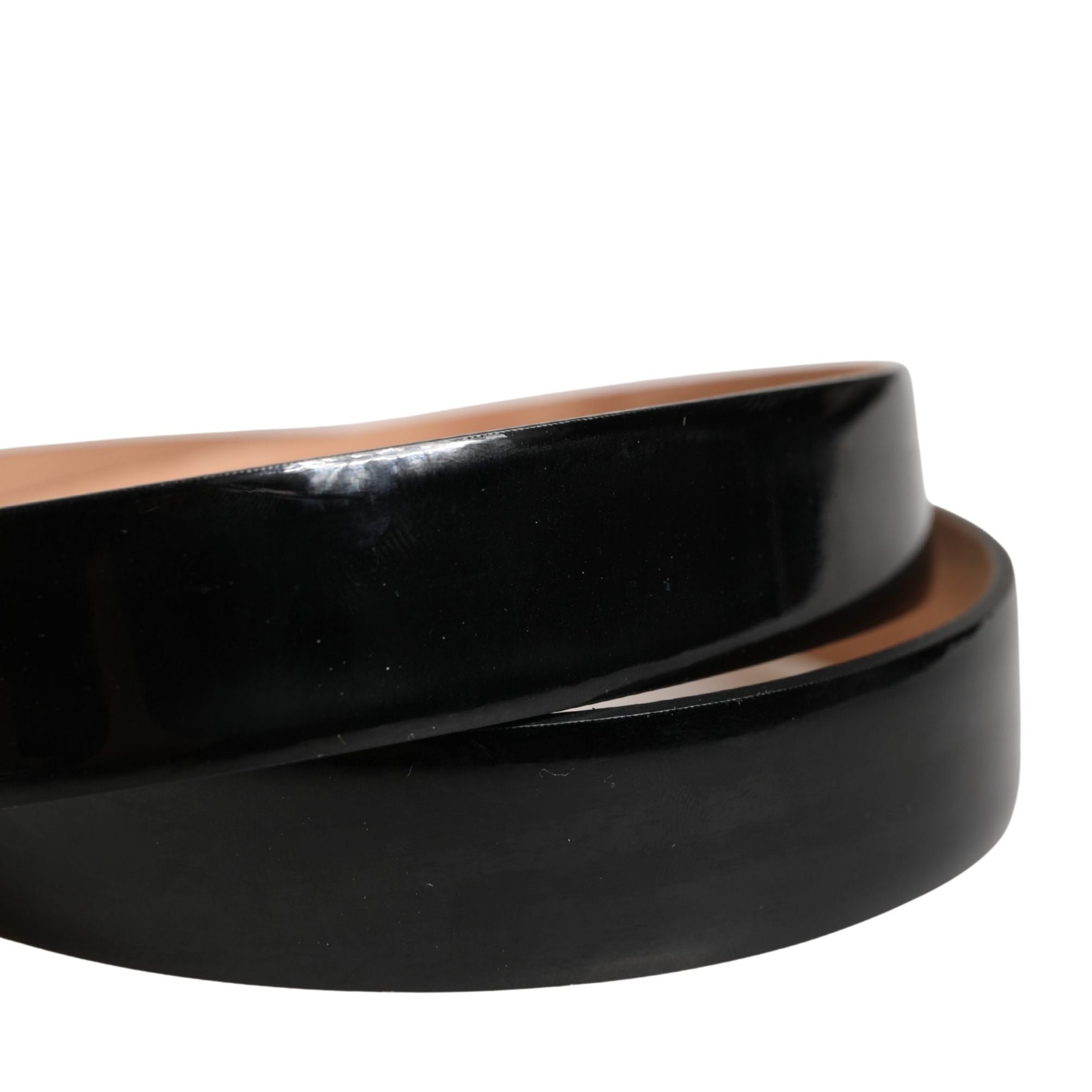 Dolce & Gabbana Men Black Classic Leather Metal Buckle Belt