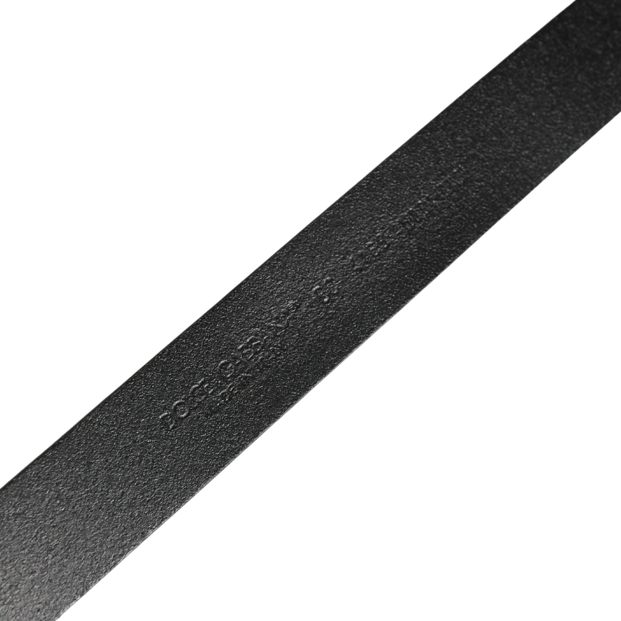 Dolce & Gabbana Men Black Classic Leather Logo Buckle Belt